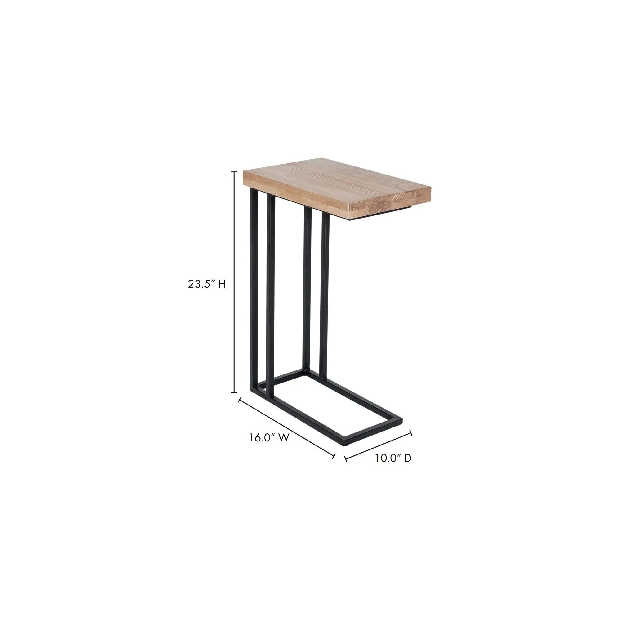 Moe's Home Collection Mila Natural C Shaped Side Table - Image 10