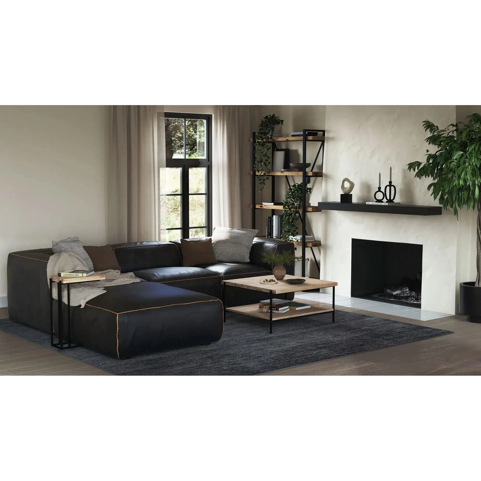 Moe's Home Collection Mila Natural C Shaped Side Table - Image 2