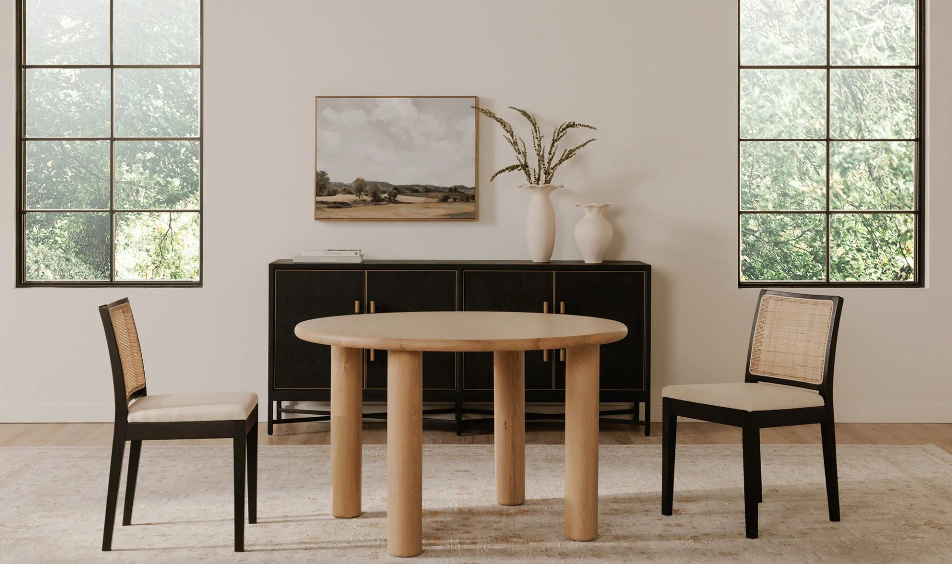 Moe's Home Milo Round Dining Table Oak - Image 2