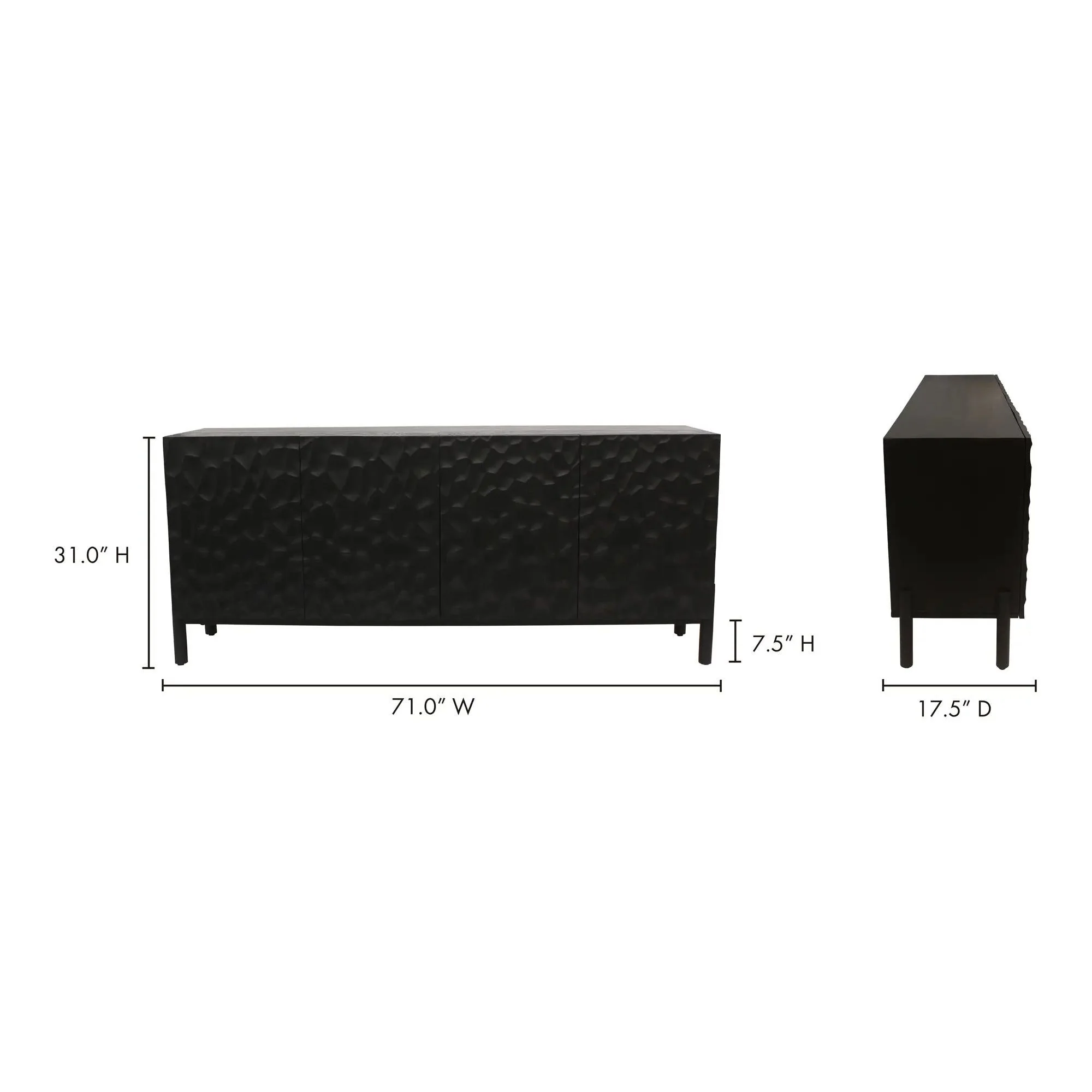 Moe's Home Collection Misaki Black Sideboard - Image 14