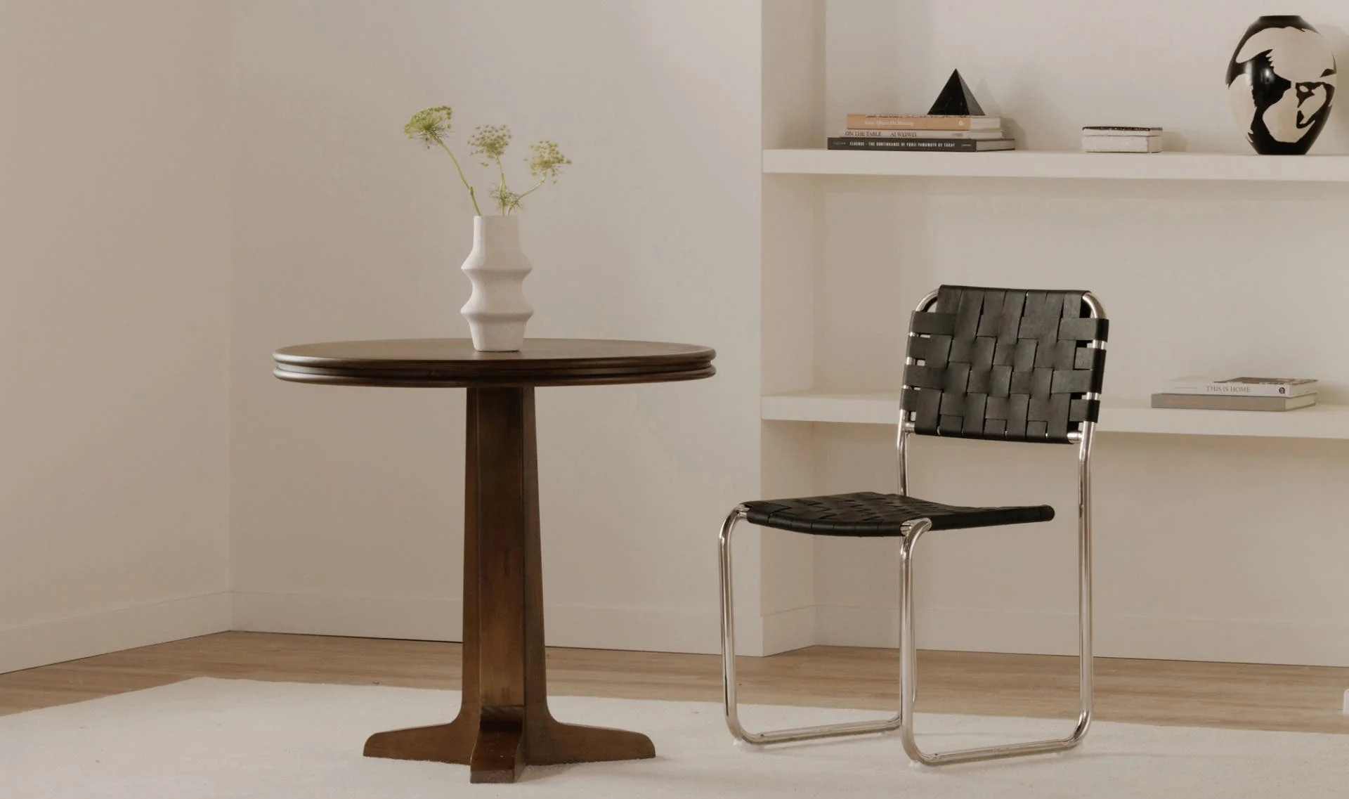 Moe's Home Moma Stainless Steel Dining Chair Black Leather - Set Of Two - Image 2