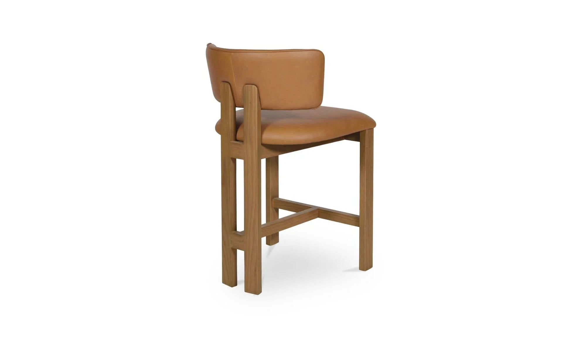 Moe's Home Morel Counter Stool Brown Leather - Image 3