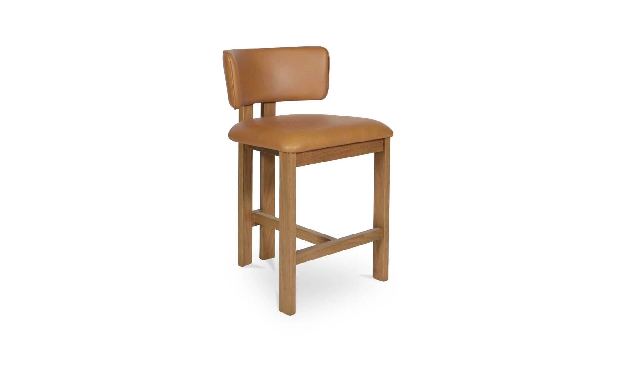 Moe's Home Morel Counter Stool Brown Leather - Image 4