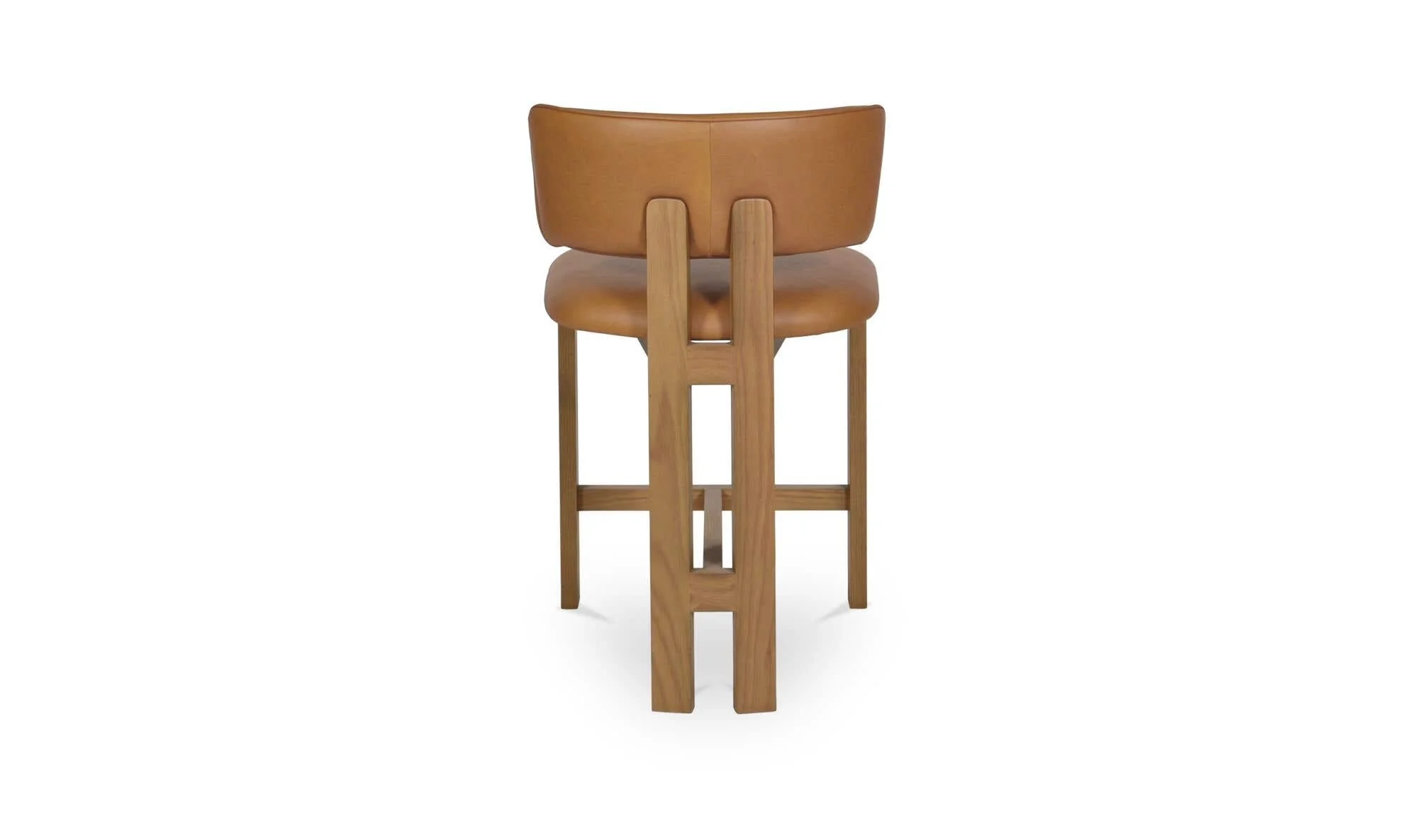Moe's Home Morel Counter Stool Brown Leather - Image 6