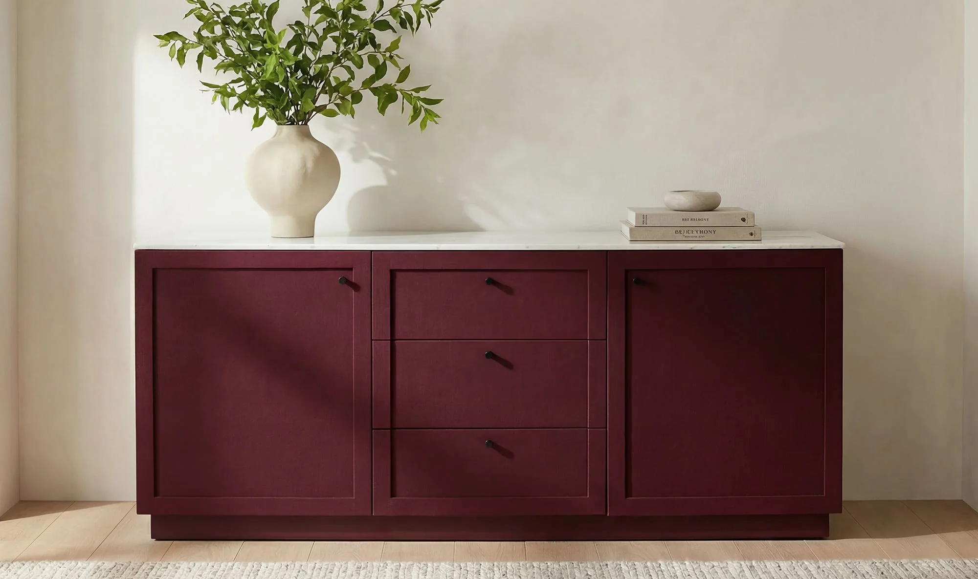 Moe's Home Nadine Sideboard Deep Burgundy - Image 3