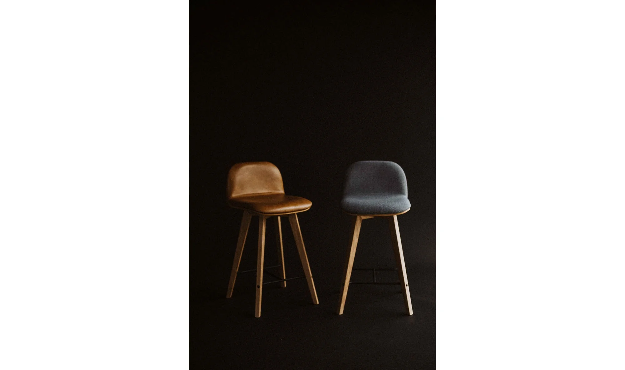 Moe's Home Napoli Leather Counter Stool - Image 3