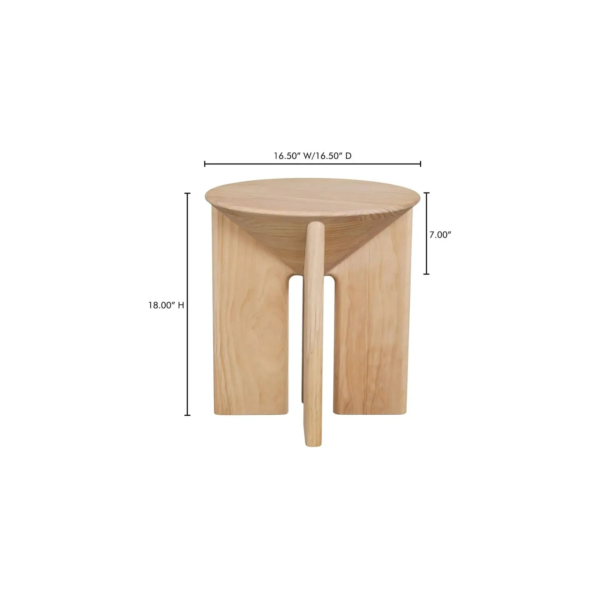 Moe's Home Collection Nekko Natural Accent Table - Image 8
