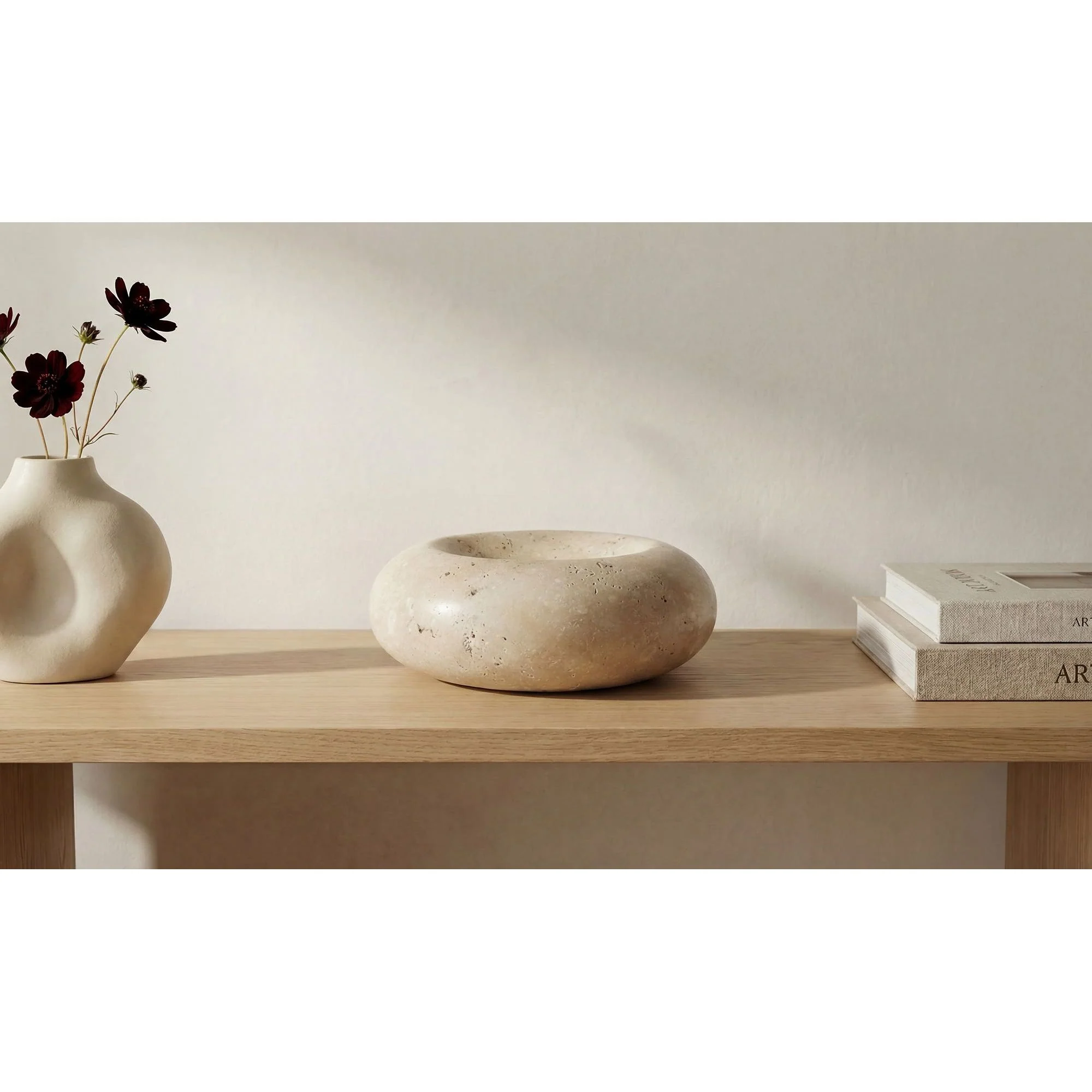 Moe's Home Neso Catchall Natural Travertine - Image 2