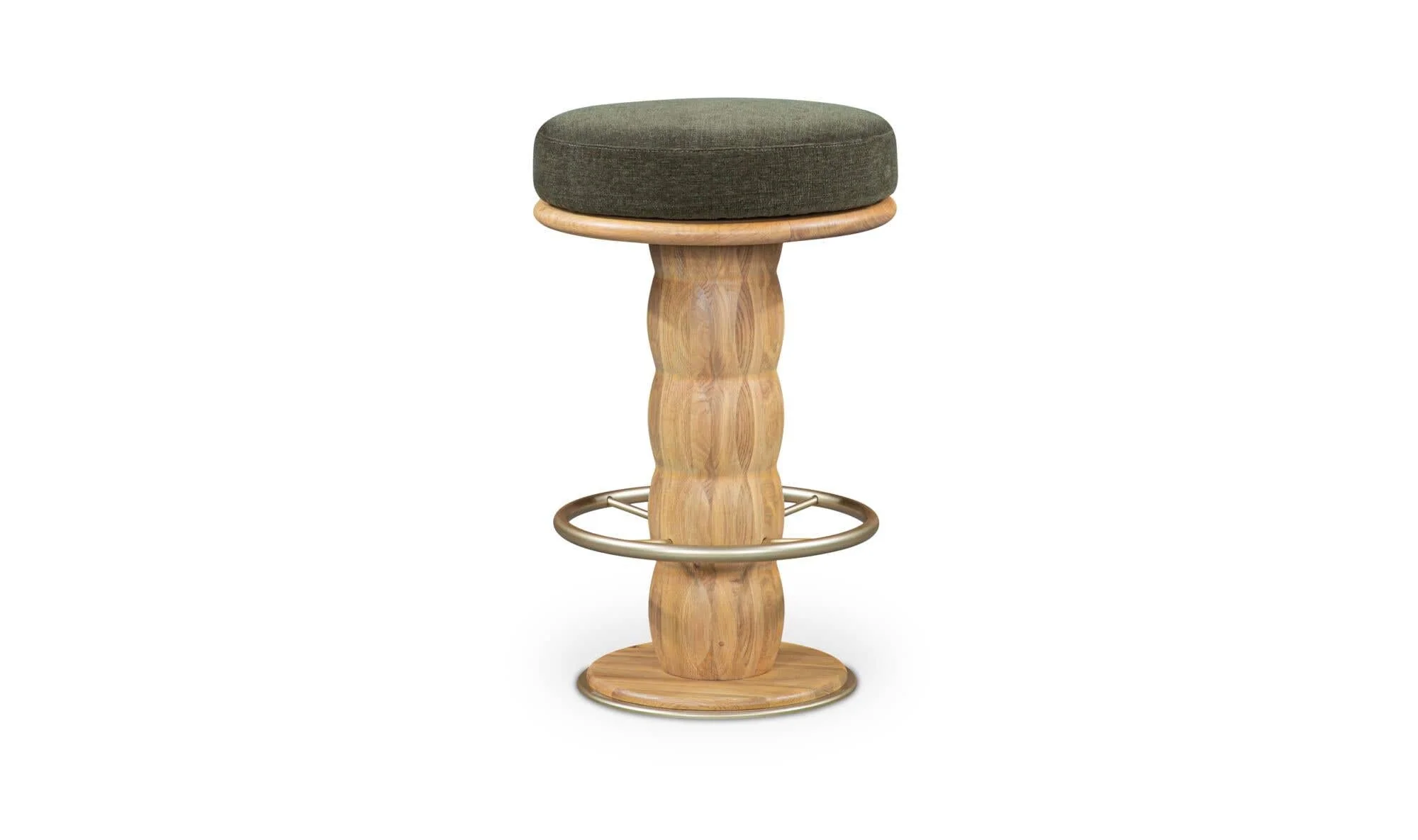 Moe's Home Nio Swivel Counter Stool Dark Green