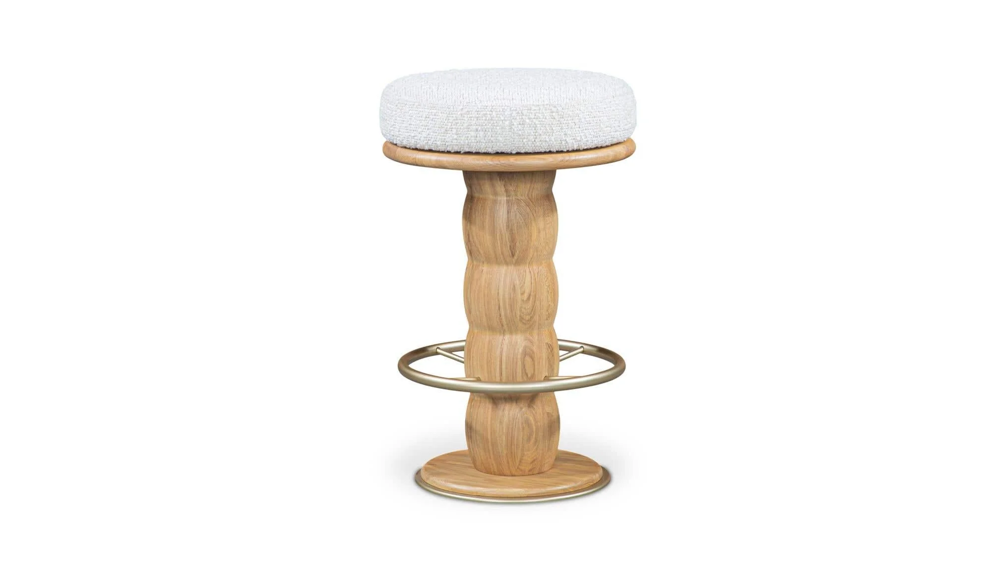 Moe's Home Nio Swivel Counter Stool White Mist