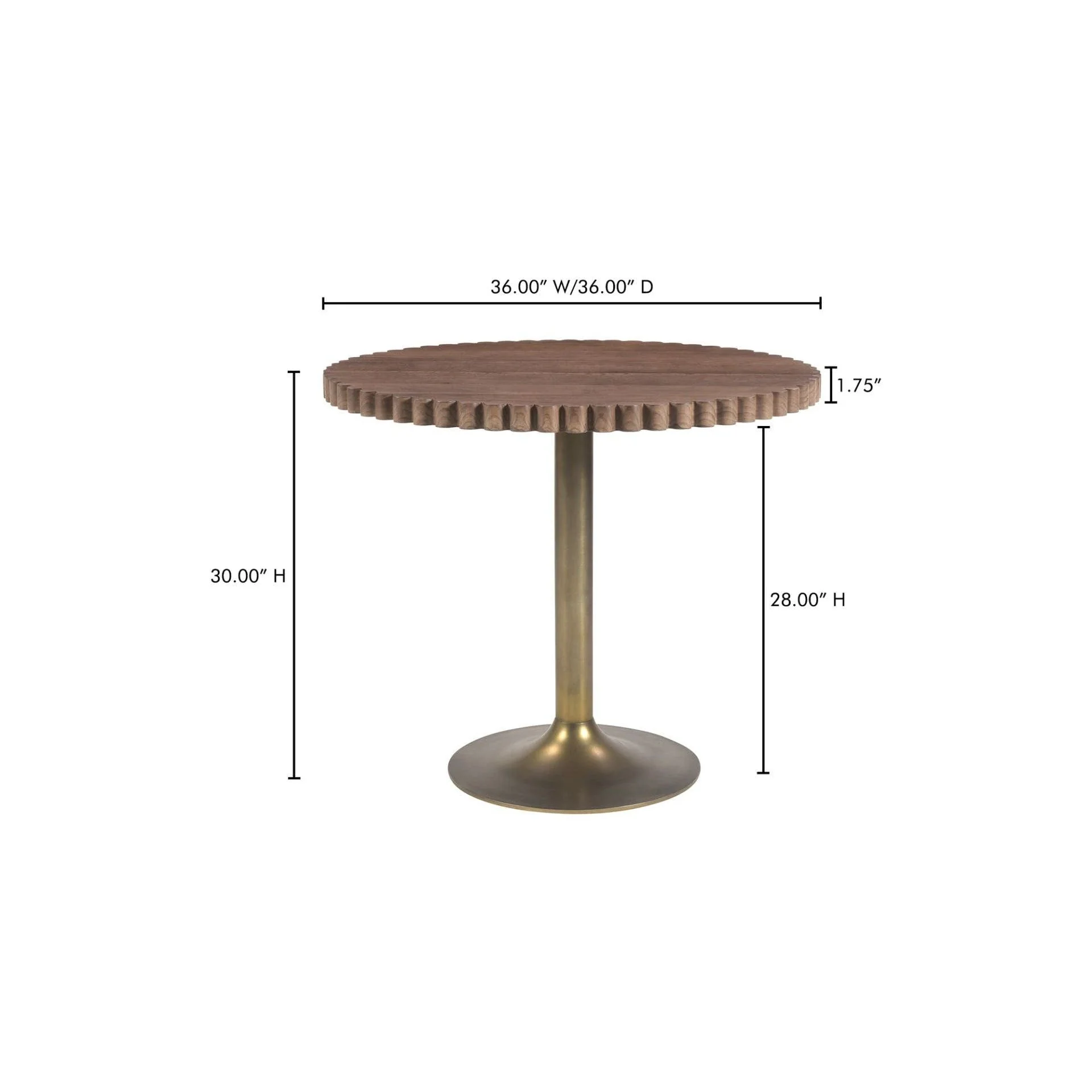 Moe's Home Nomi Cafe Table Brown - Image 11