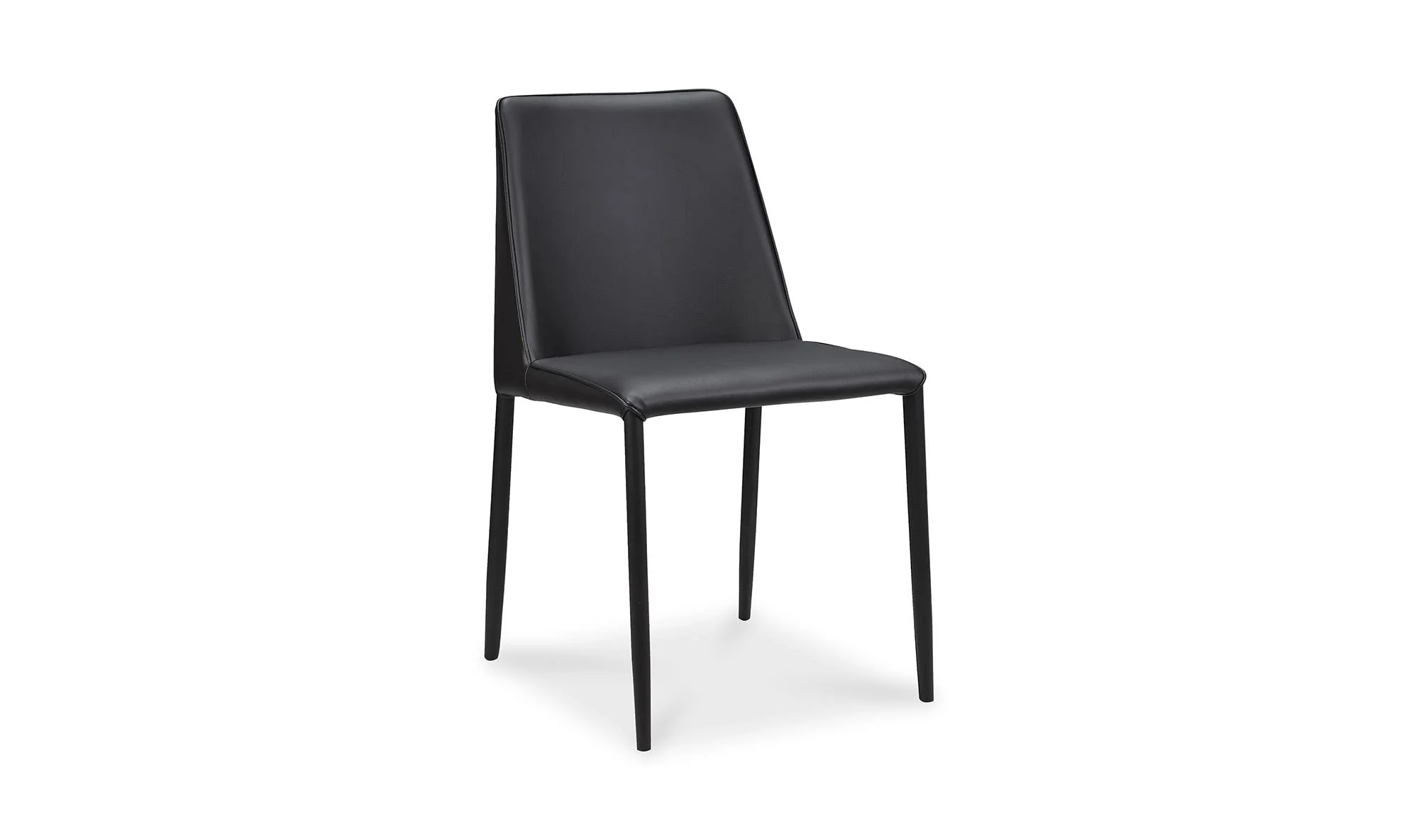 Moe's Home Nora Dining Chair Black Vegan Leather - Set Of Two - Image 6