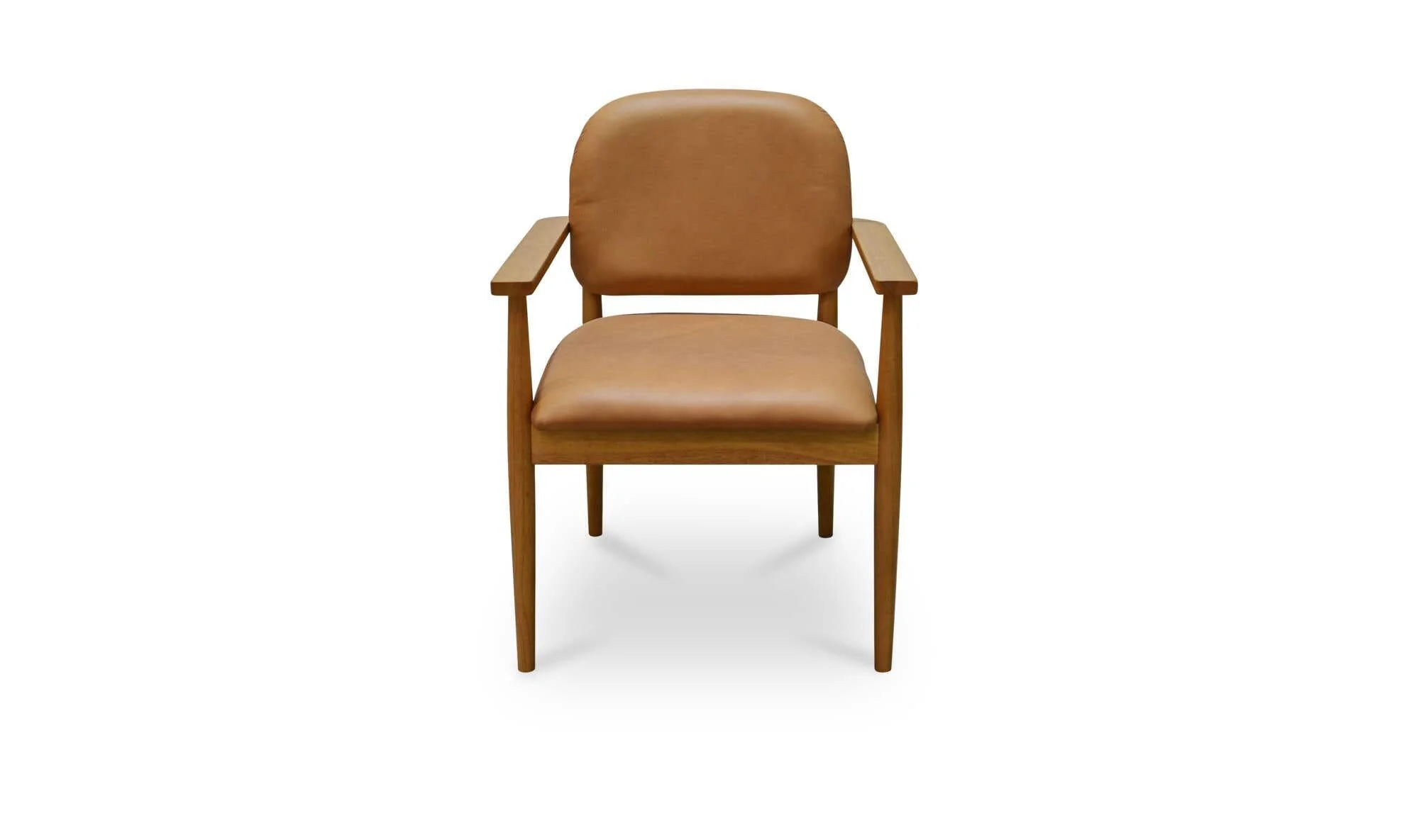Moe's Home Norrie Dining Chair Brown Leather