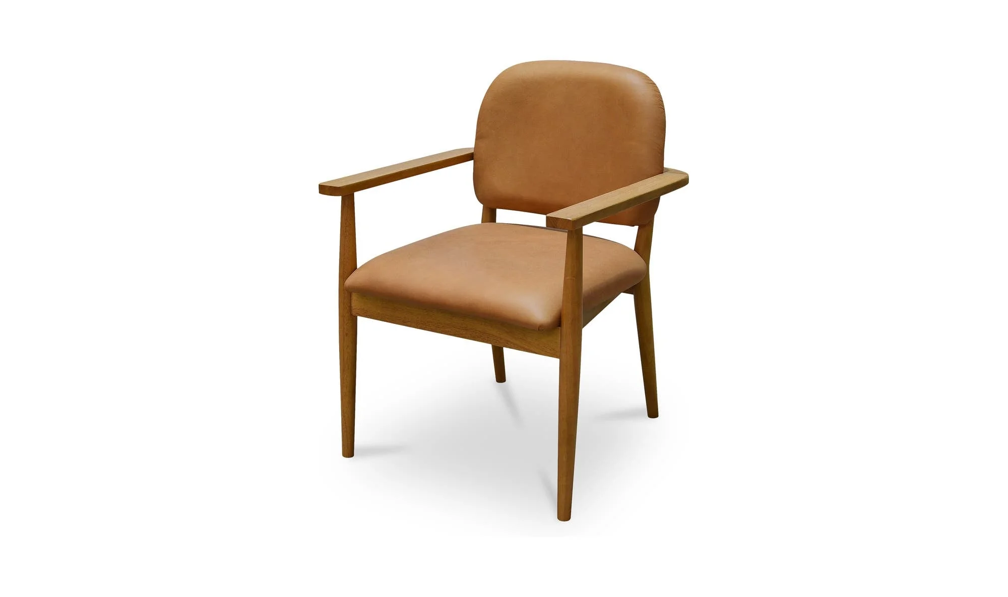 Moe's Home Norrie Dining Chair Brown Leather - Image 3