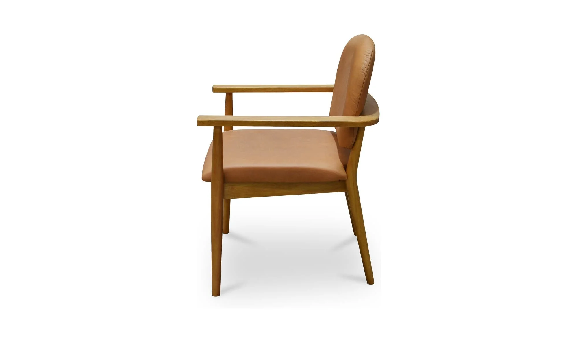 Moe's Home Norrie Dining Chair Brown Leather - Image 4
