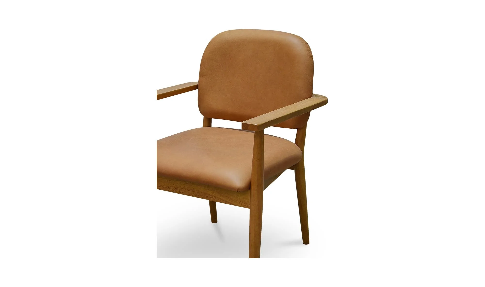 Moe's Home Norrie Dining Chair Brown Leather - Image 6