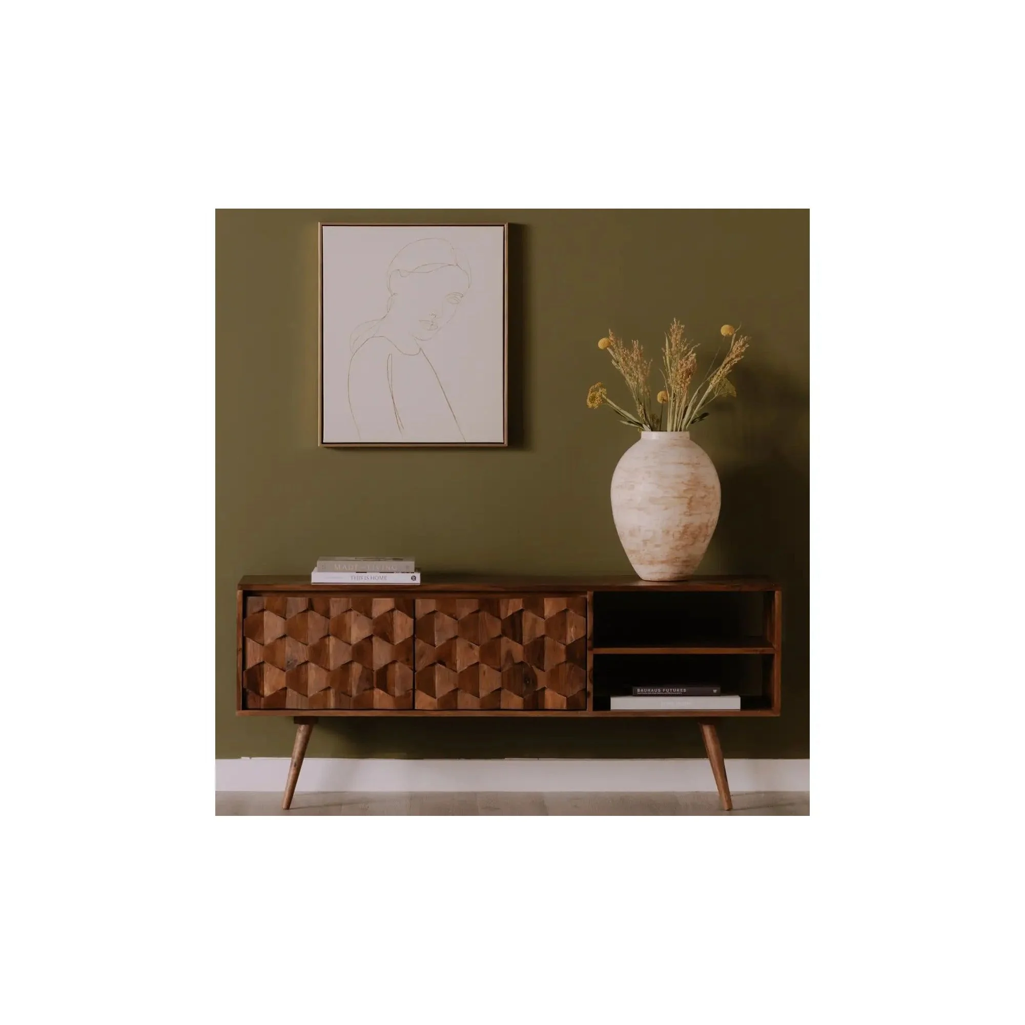 Moe's Home Collection O2 TV Natural Cabinet - Image 2