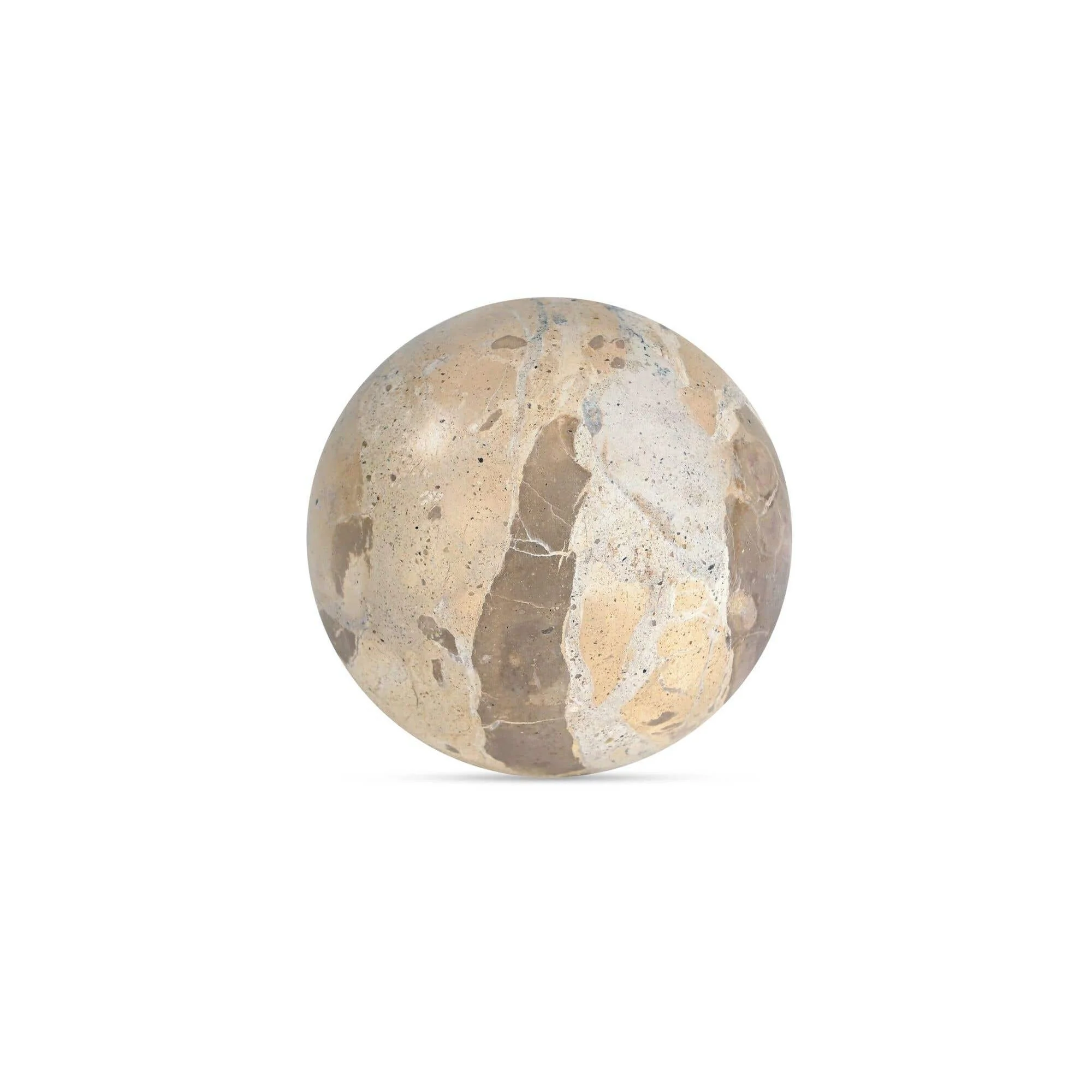 Moe's Home Odessa Sphere Tabletop Accent Tendu Beige Marble - Image 3