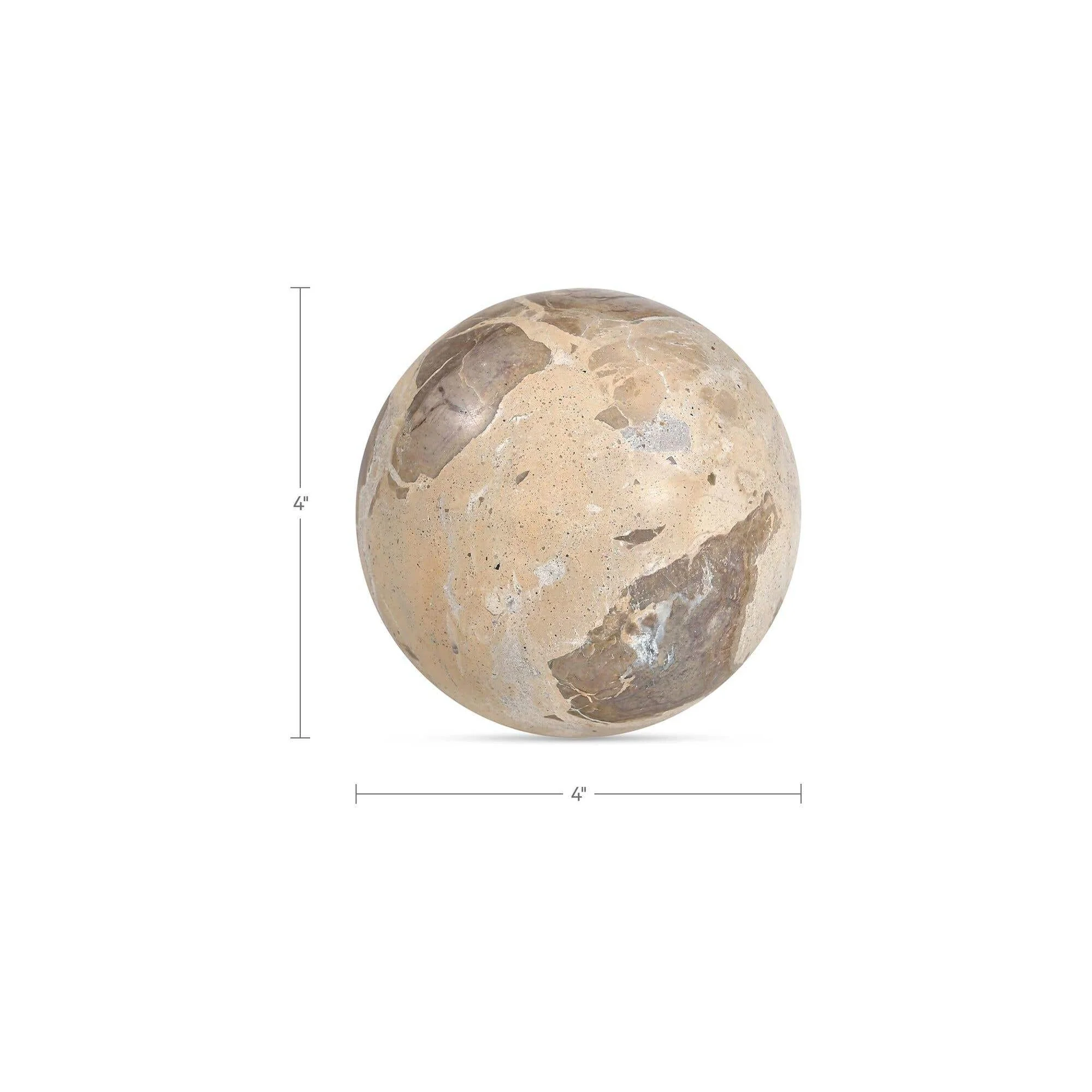 Moe's Home Odessa Sphere Tabletop Accent Tendu Beige Marble - Image 7