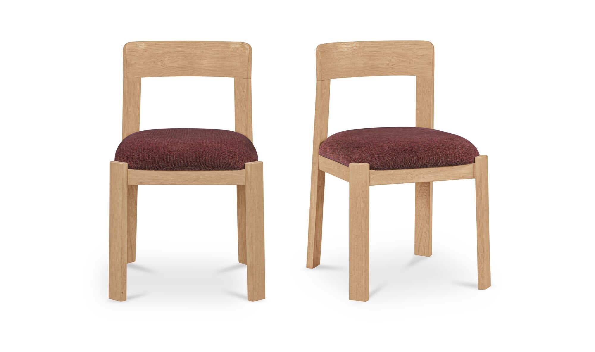 Moe's Home Oli Dining Chair Berry-Set of Two