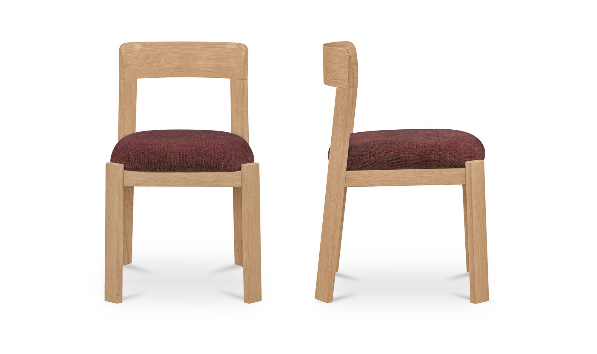Moe's Home Oli Dining Chair Berry-Set of Two - Image 4