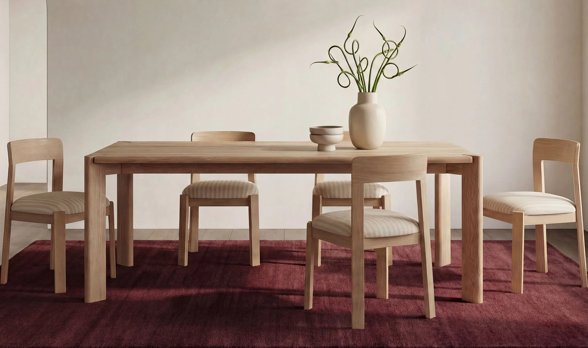 Moe's Home Oli Dining Chair Stripe-Set of Two - Image 2