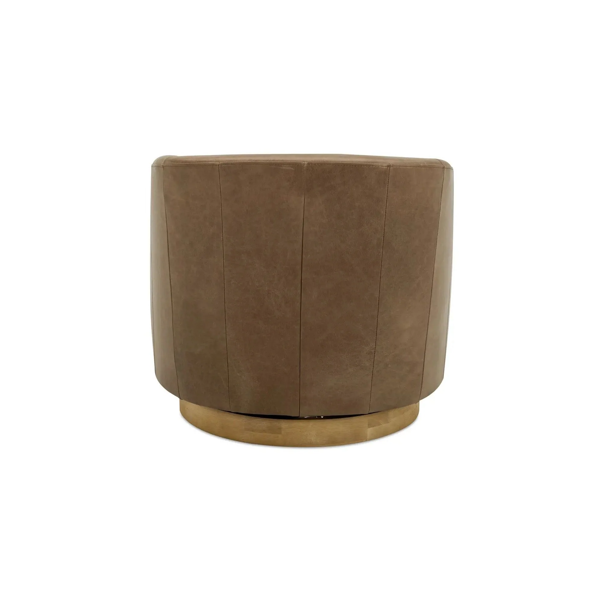 Moe's Home Collection Oscy Tan Leather Swivel Chair - Image 6
