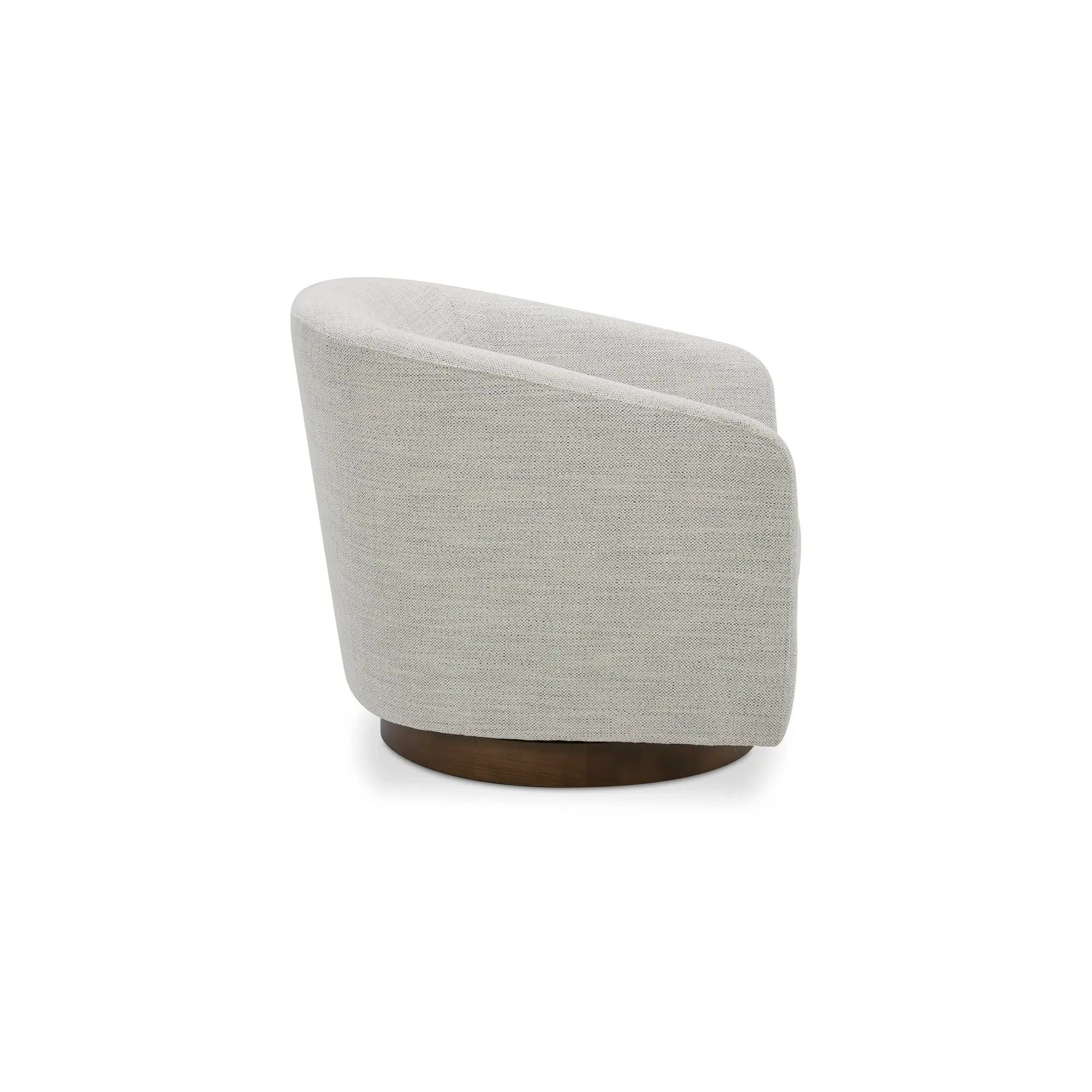 Moe's Home Collection Oscy White Swivel Chair - Image 6