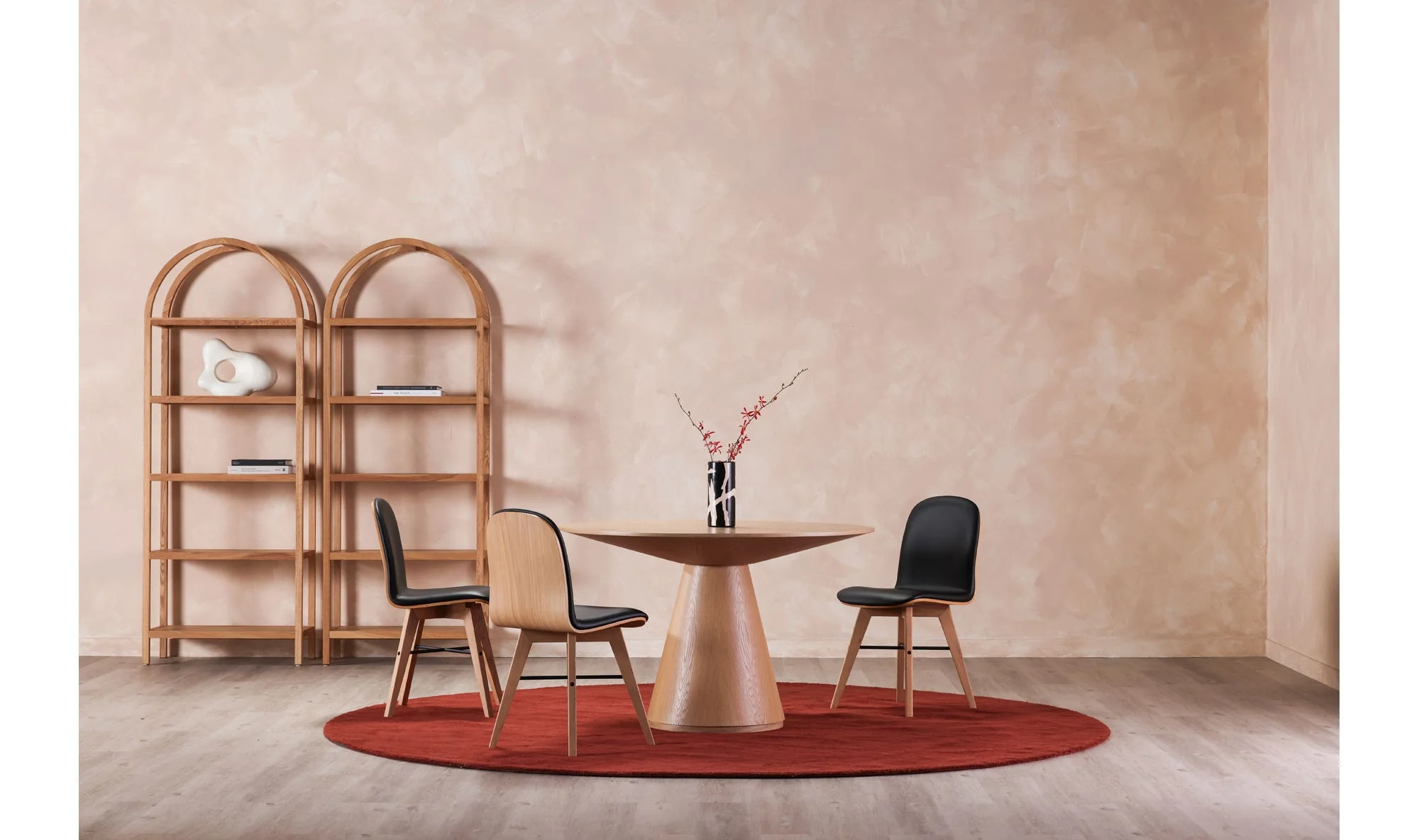 Moe's Home Otago 47In Round Dining Table Oak - Image 2