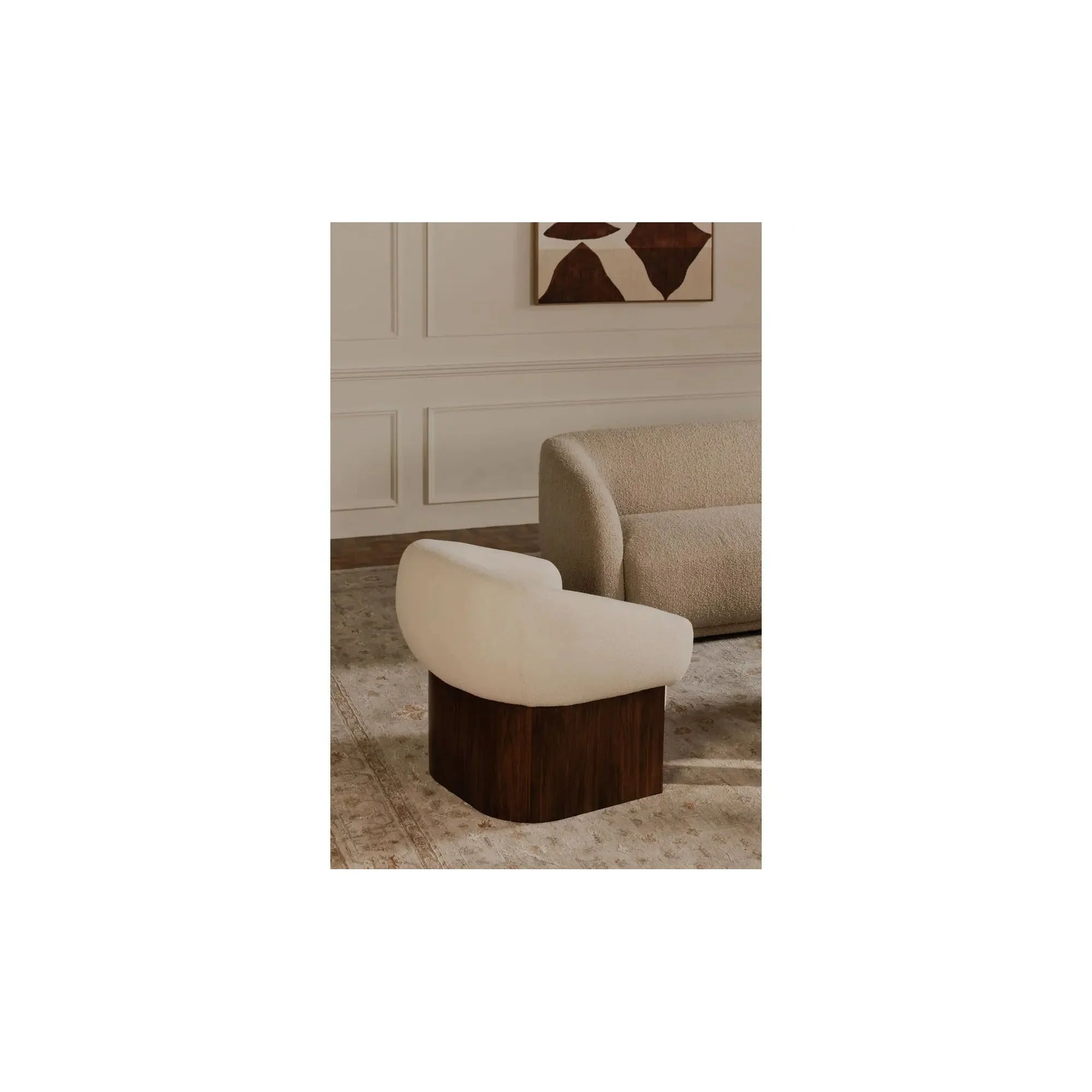 Moe's Home Collection Otto Flecked Cream Accent Chair - Image 4