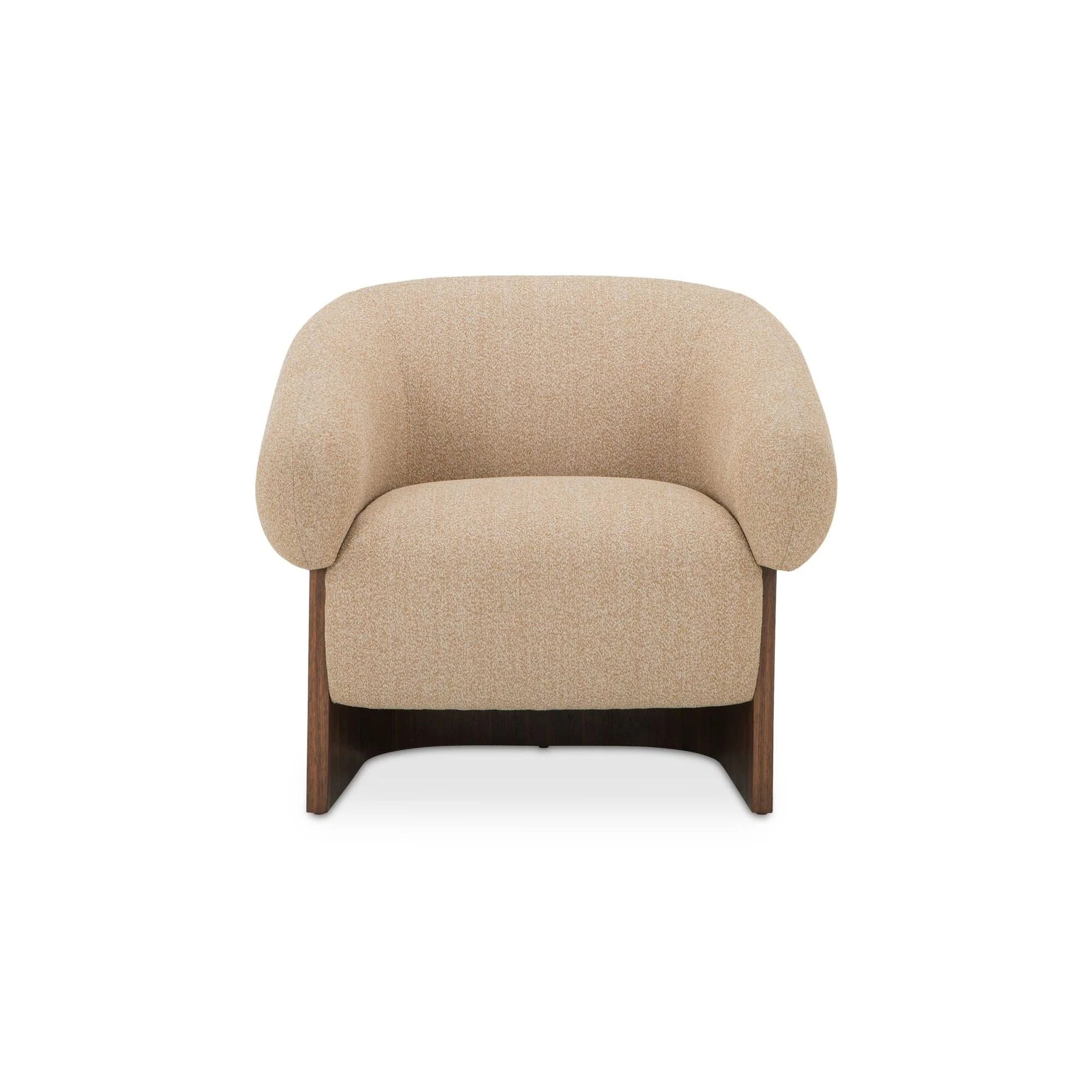 Moe's Home Collection Otto Flecked Tan Boucle Accent Chair - Image 2