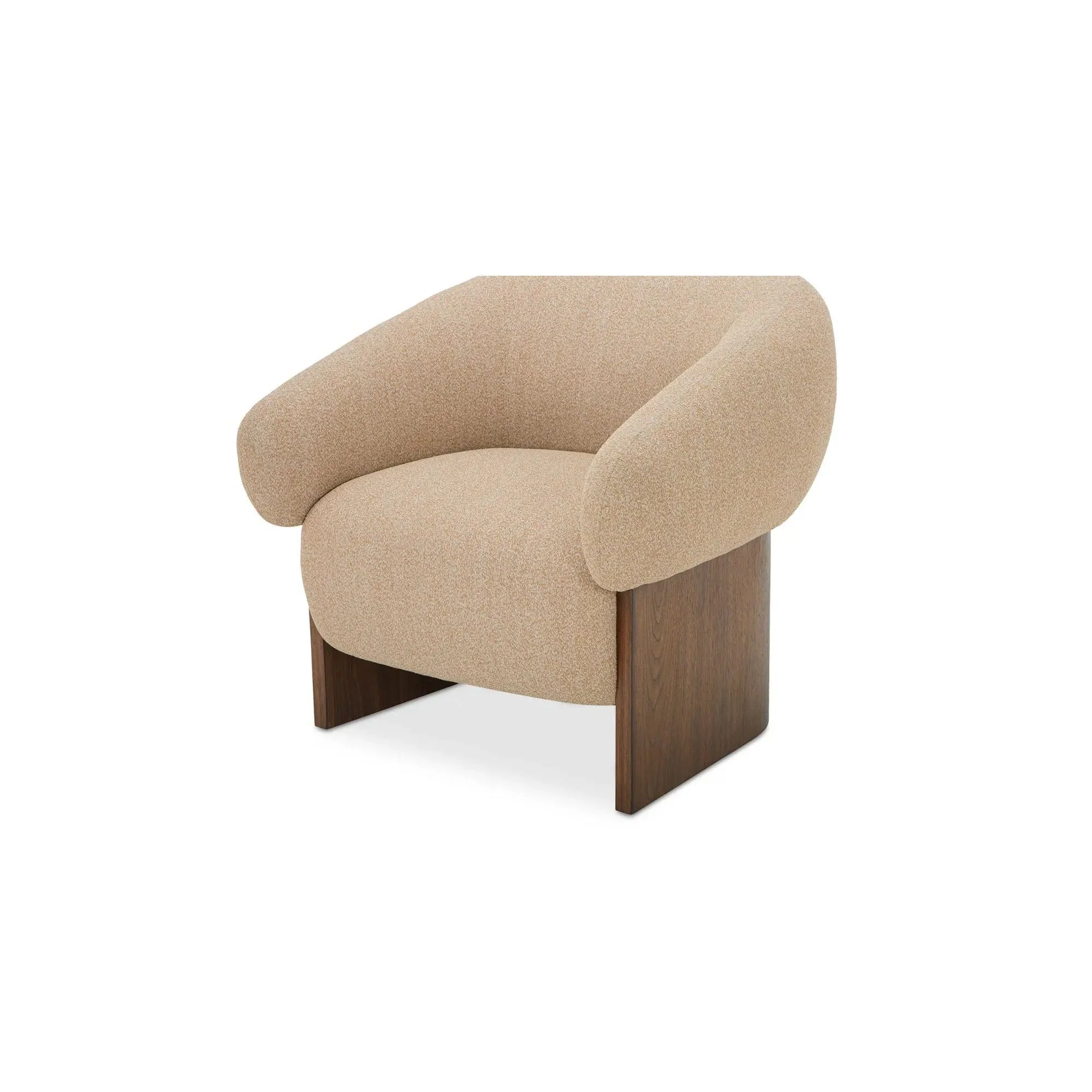 Moe's Home Collection Otto Flecked Tan Boucle Accent Chair - Image 7