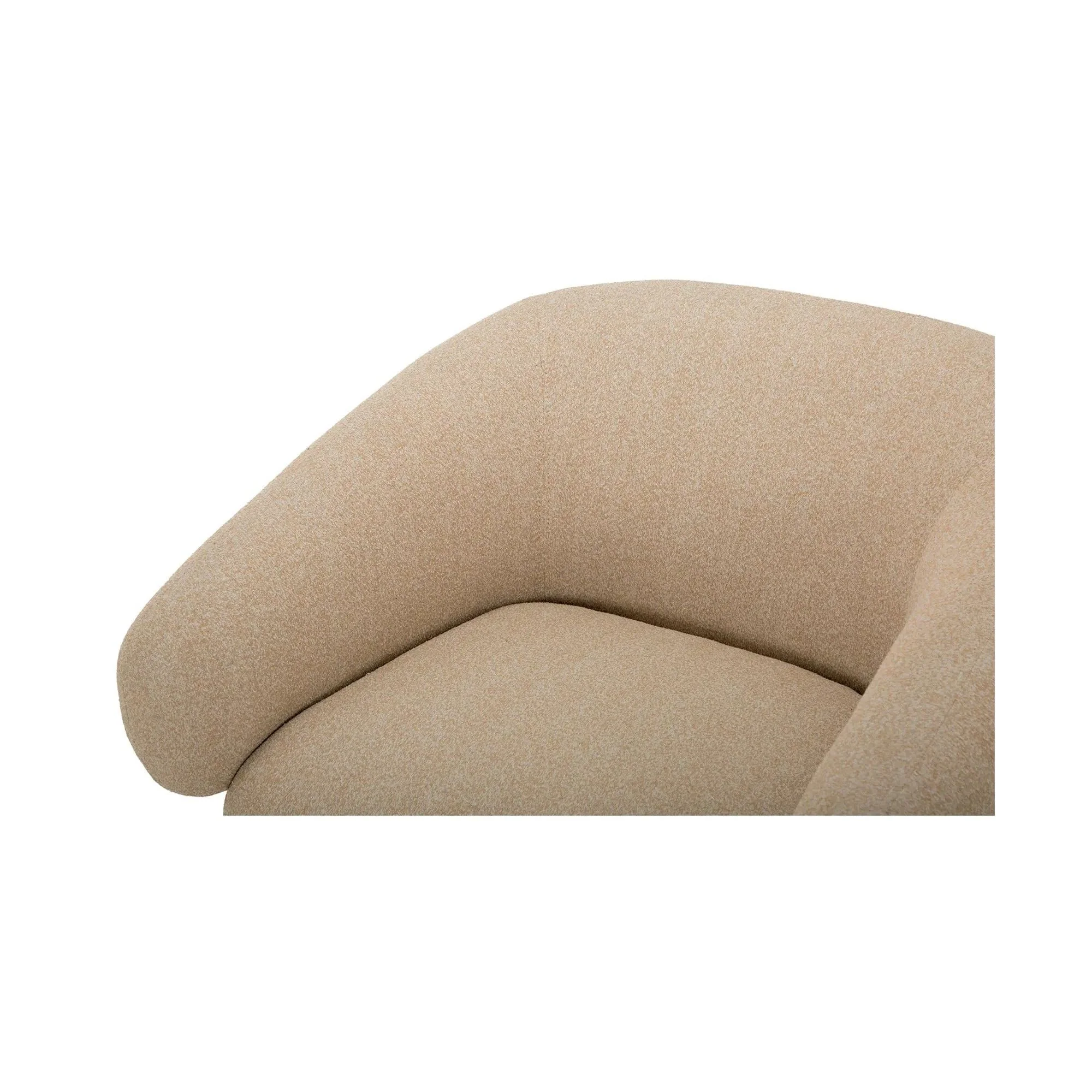 Moe's Home Collection Otto Flecked Tan Boucle Accent Chair - Image 8