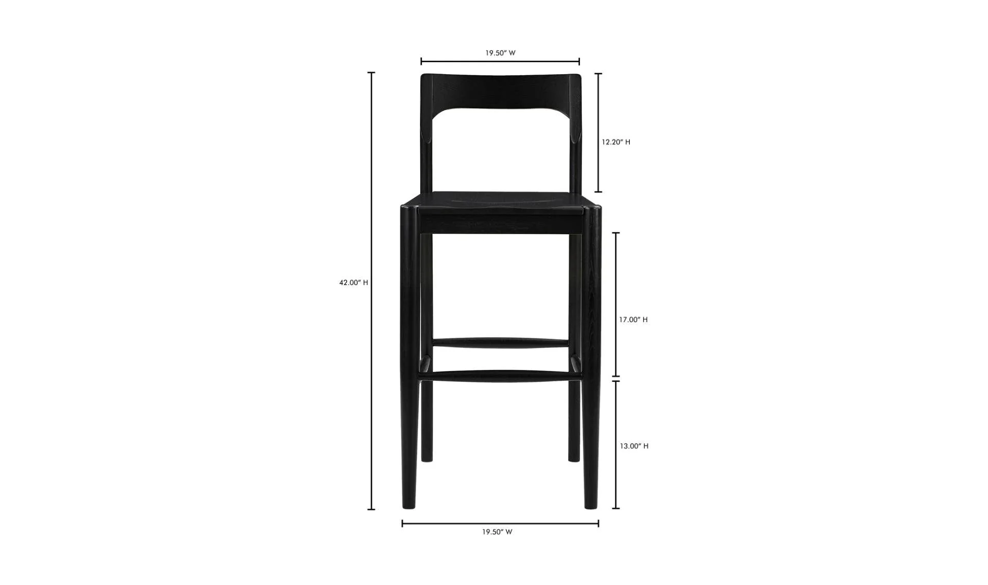 Moe's Home Owing Barstool Black - Image 7