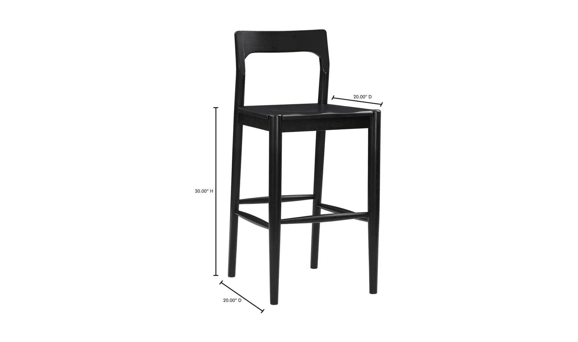 Moe's Home Owing Barstool Black - Image 8