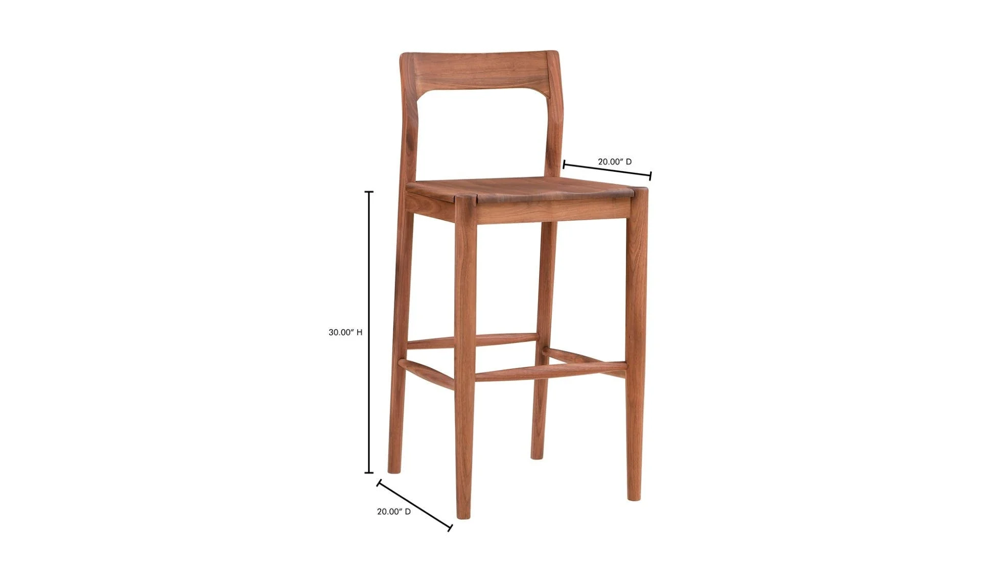 Moe's Home Owing Barstool Walnut Brown - Image 10
