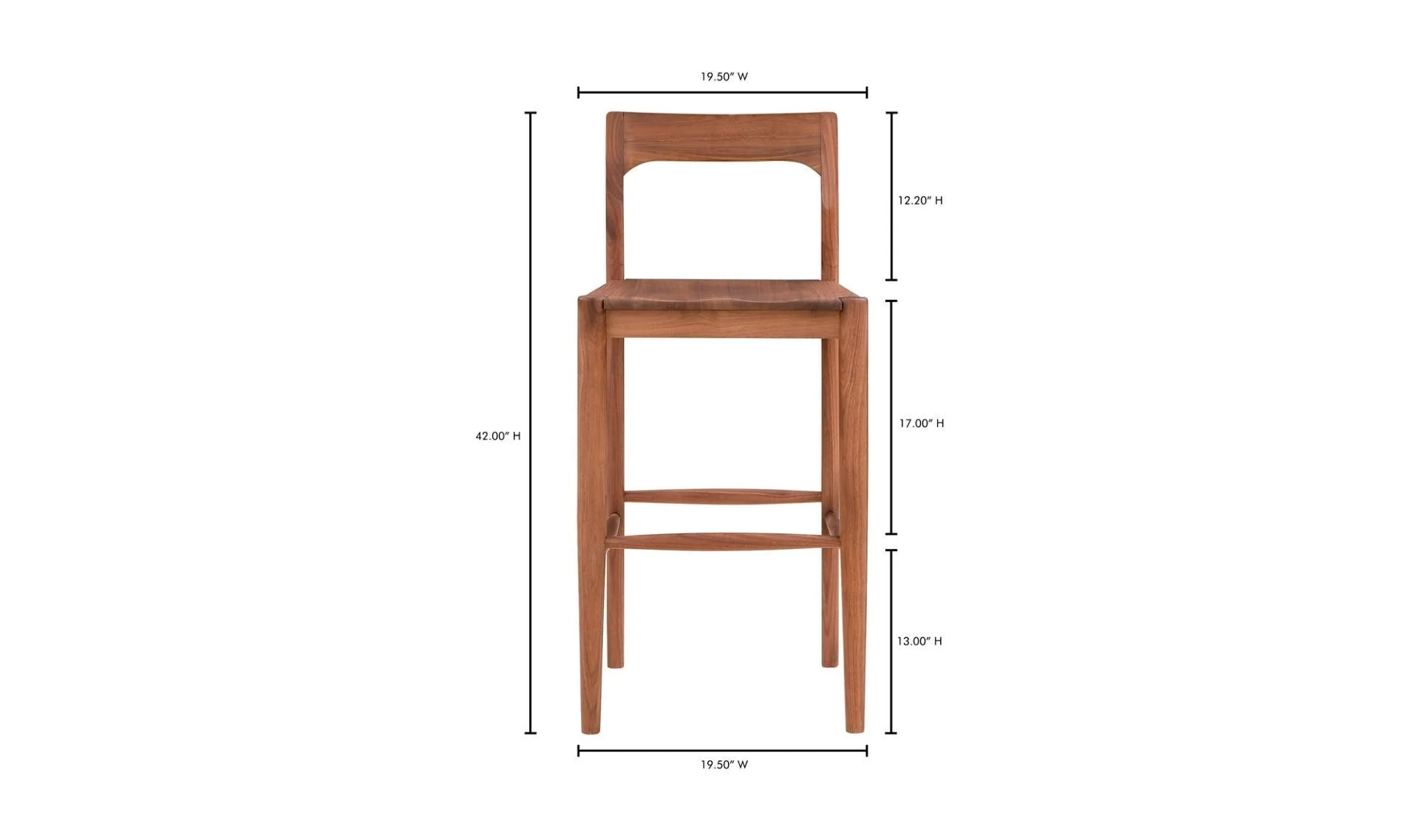 Moe's Home Owing Barstool Walnut Brown - Image 9