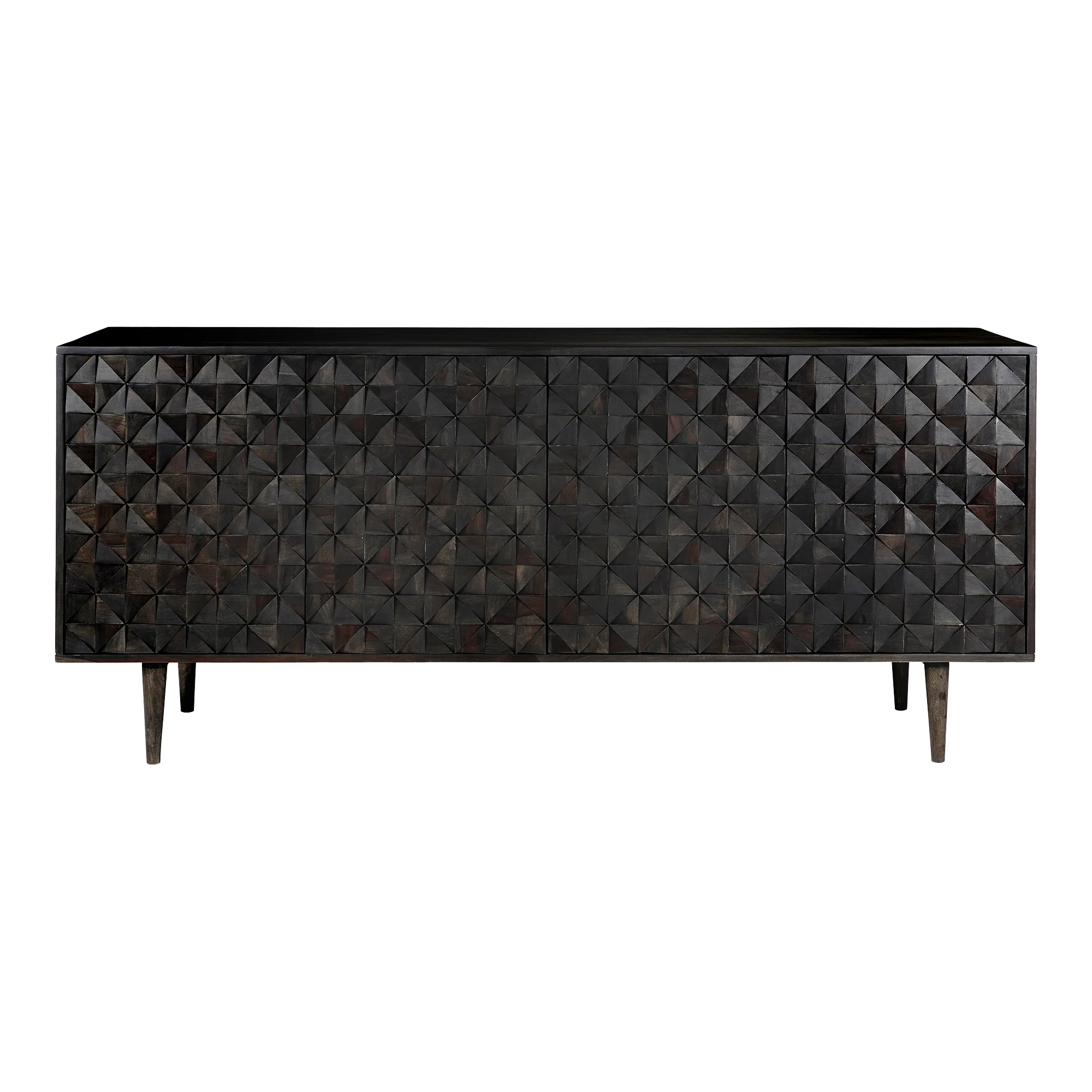Moe's Home Collection Pablo 4 Door Black Sideboard Black