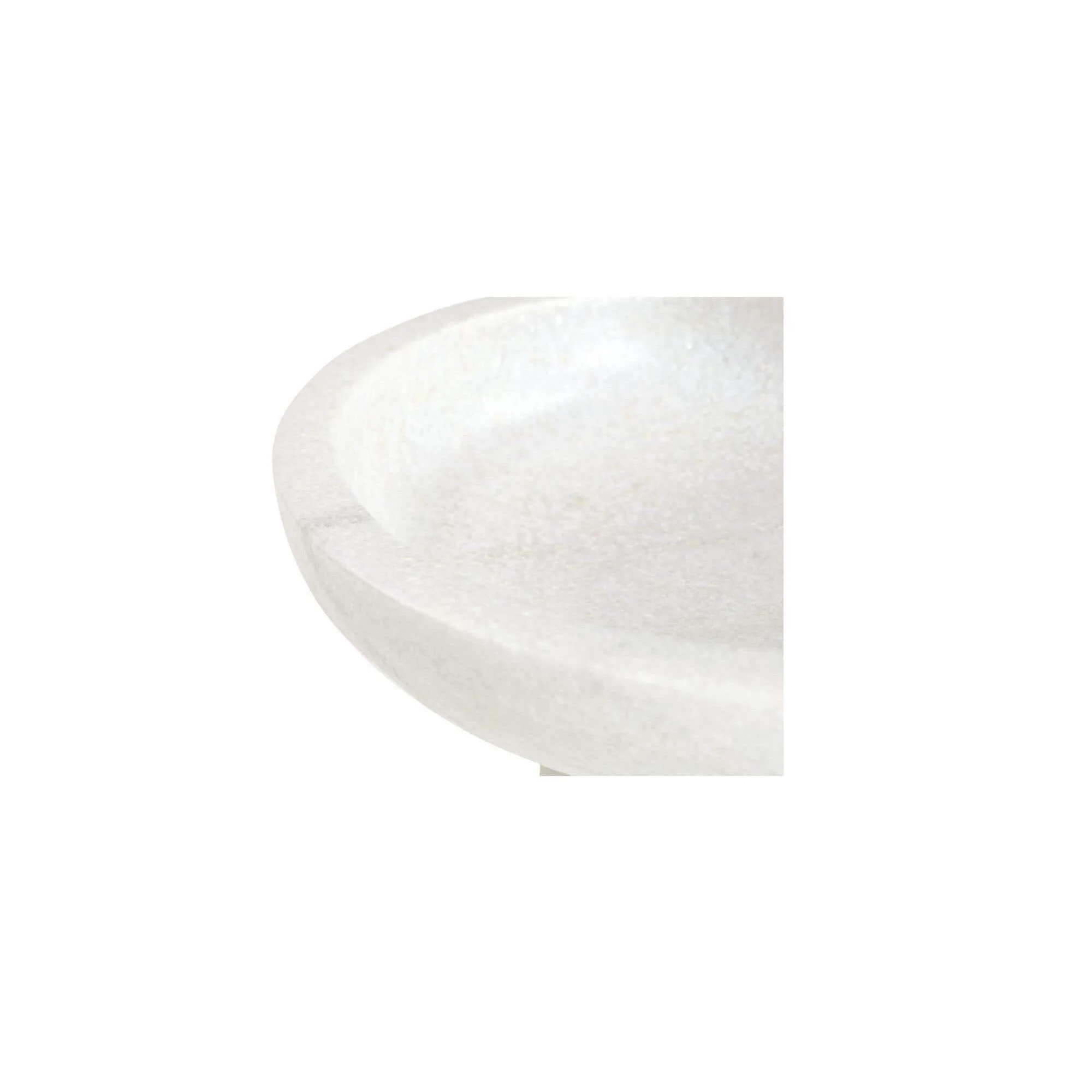 Moe's Home Palermo Pedestal Bowl White Marble - Image 4