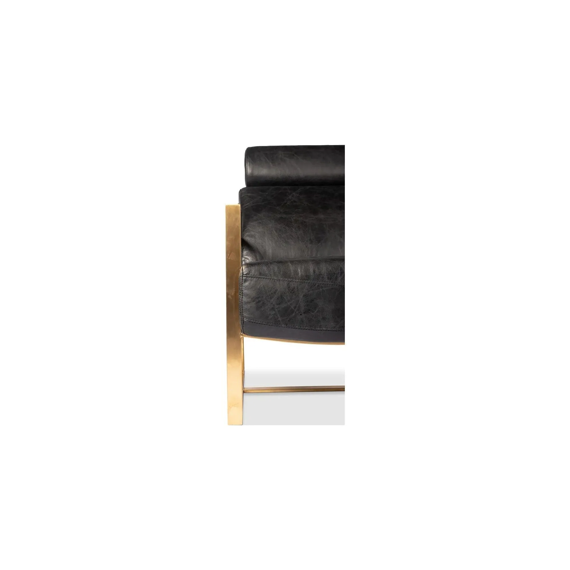 Moe's Home Collection Paradiso Black Leather Chair - Image 3