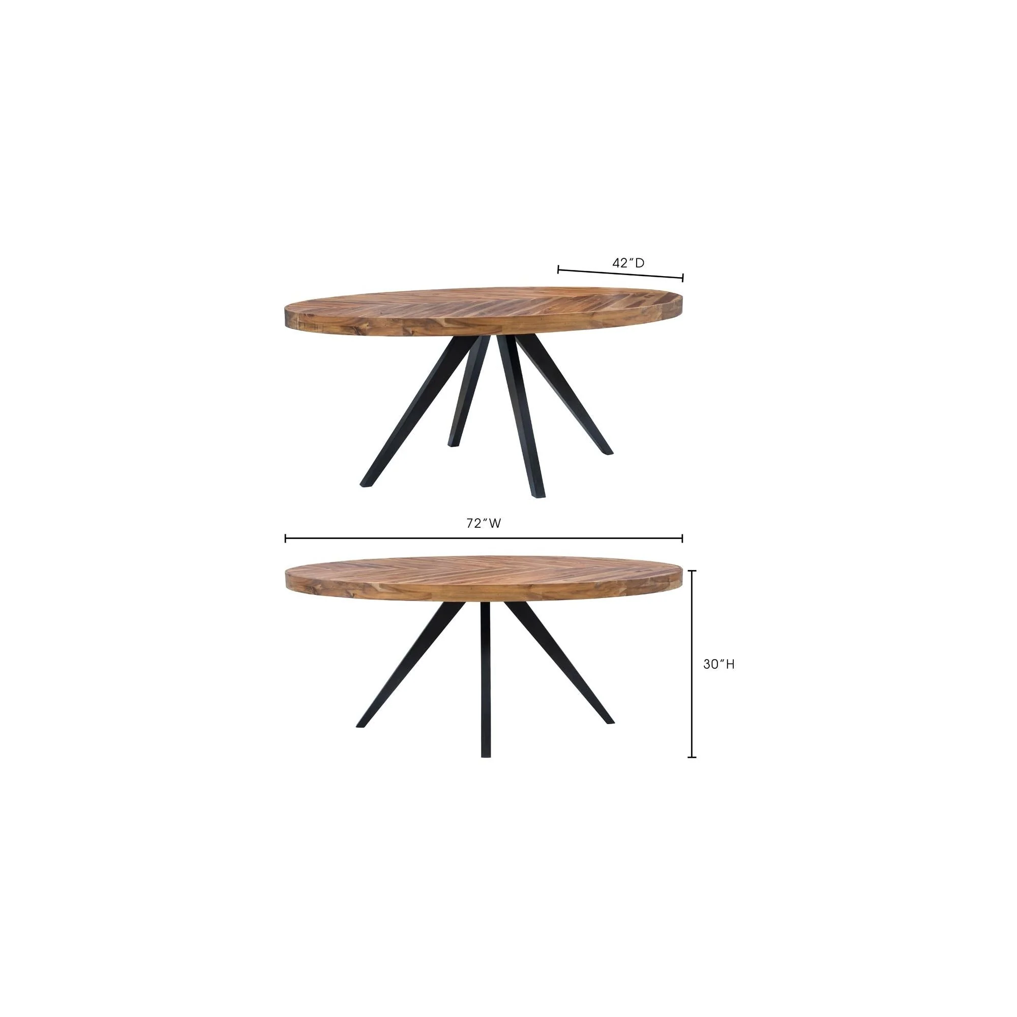 Moe's Home Parq Oval Dining Table Amber - Image 10