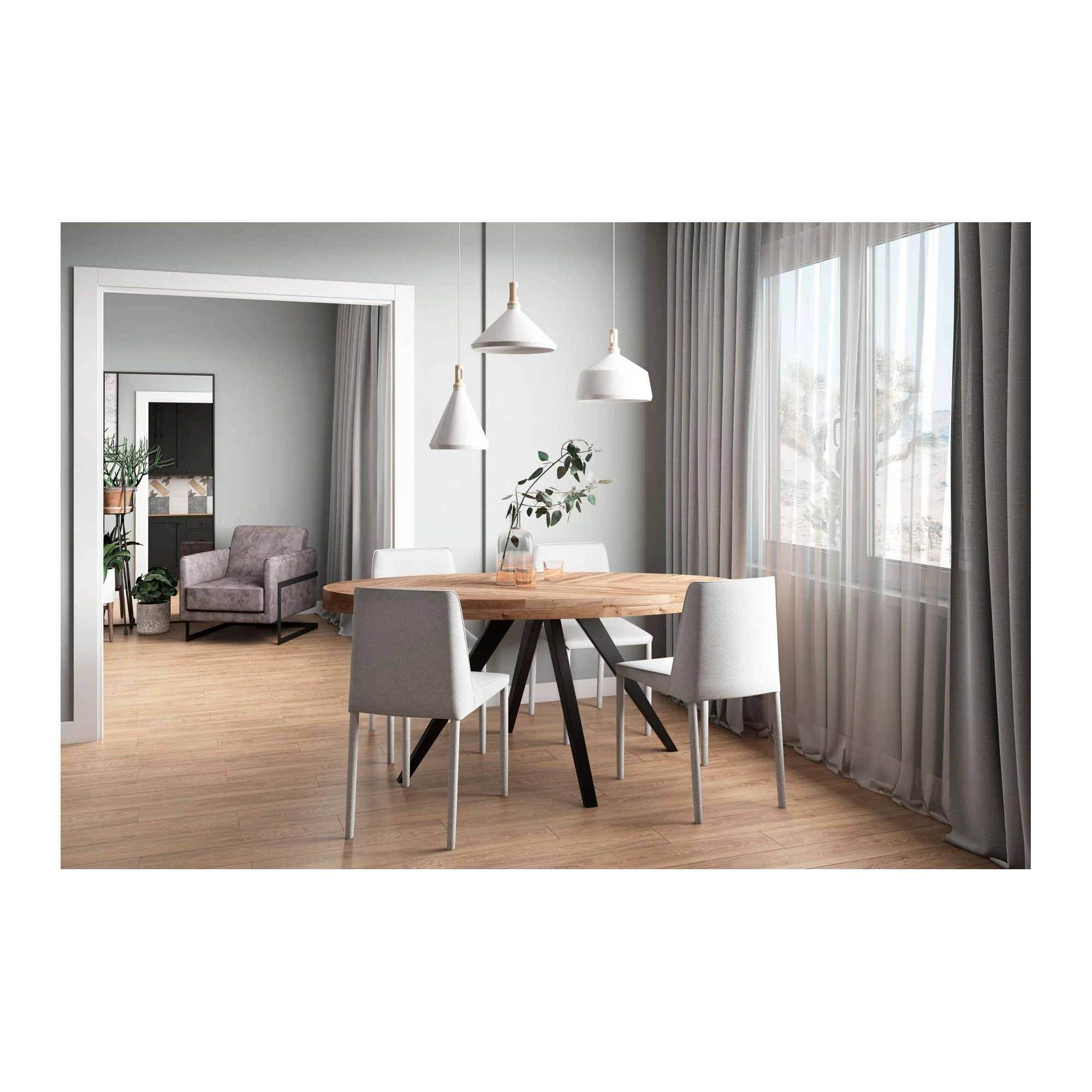 Moe's Home Parq Oval Dining Table Amber - Image 6