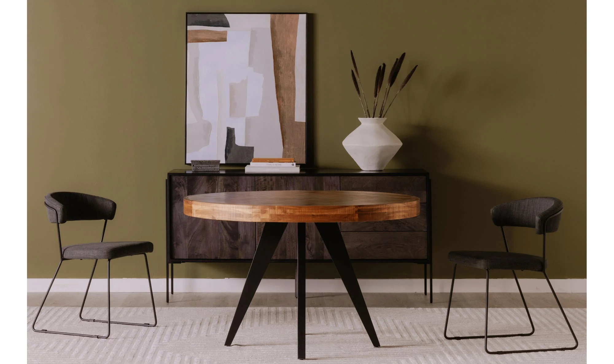 Moe's Home Parq Round Dining Table Amber - Image 2