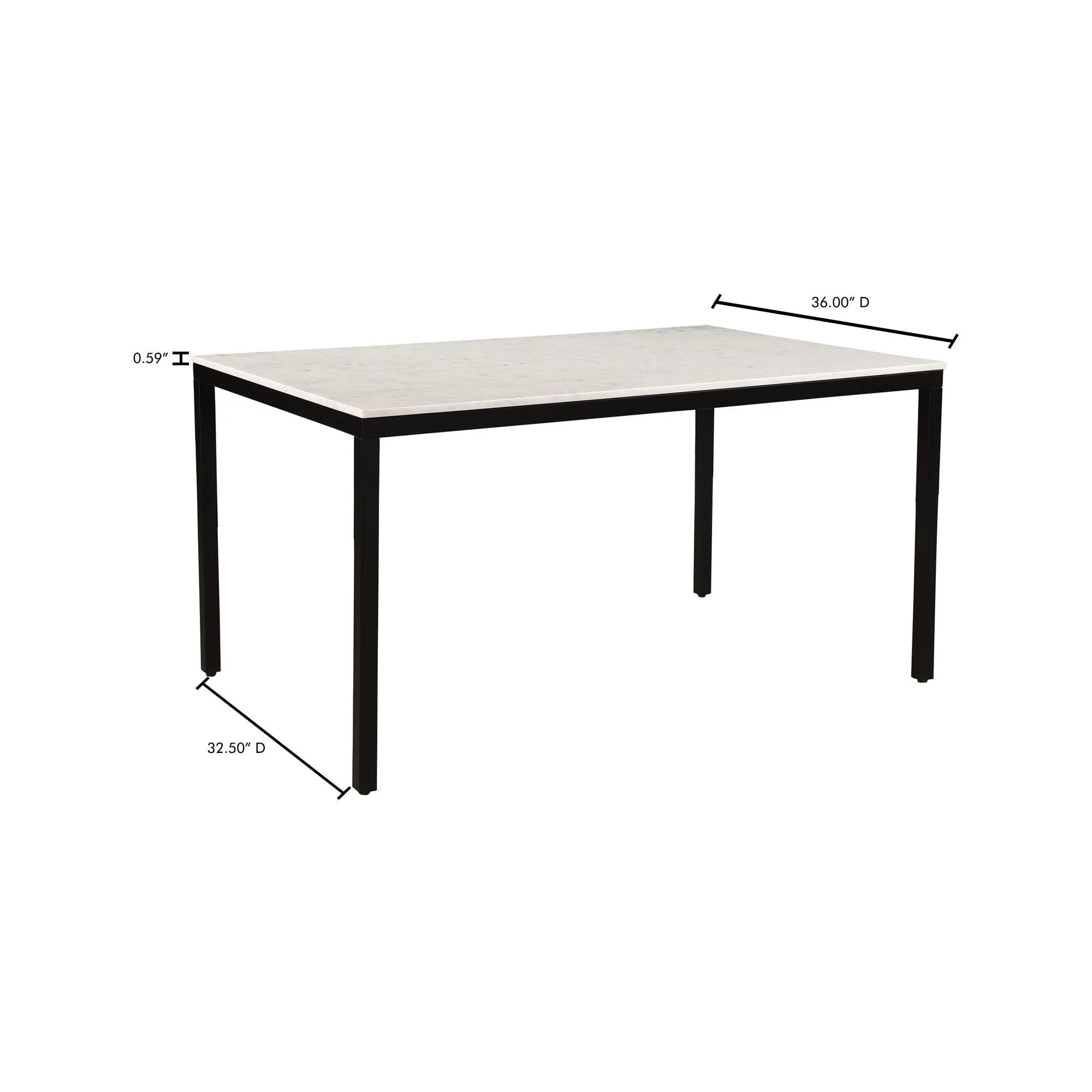 Moe's Home Parson Marble Small Dining Table White - Image 10