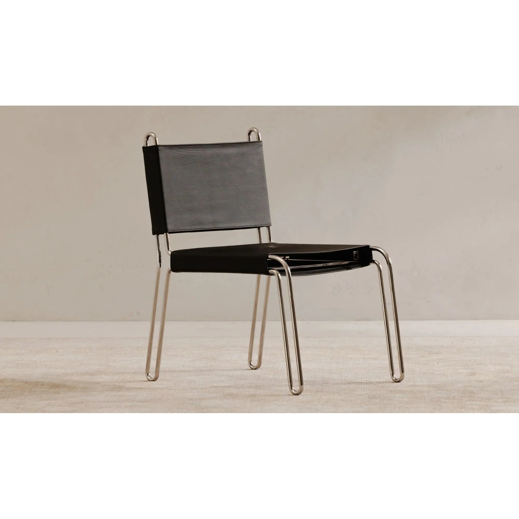 Moe's Home Collection Petra Black Leather Accent Chair - Image 4