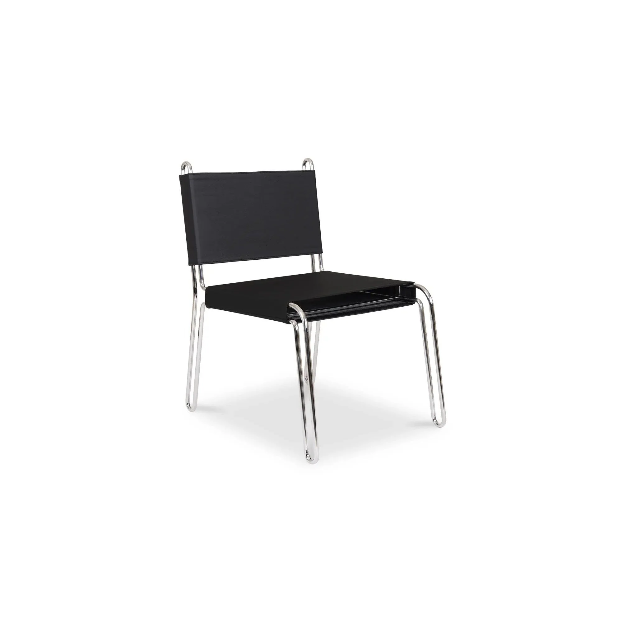 Moe's Home Collection Petra Black Leather Accent Chair - Image 5