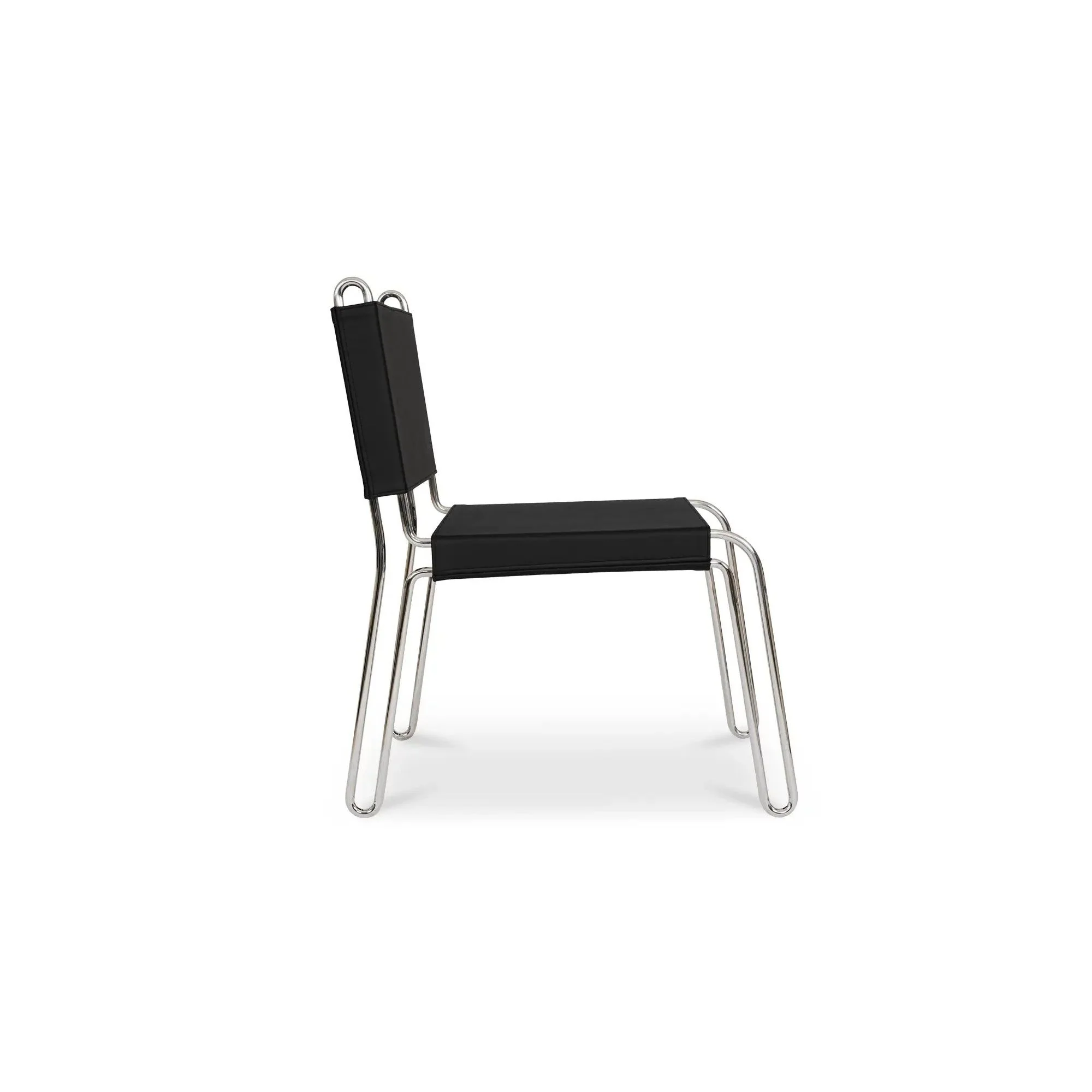 Moe's Home Collection Petra Black Leather Accent Chair - Image 6