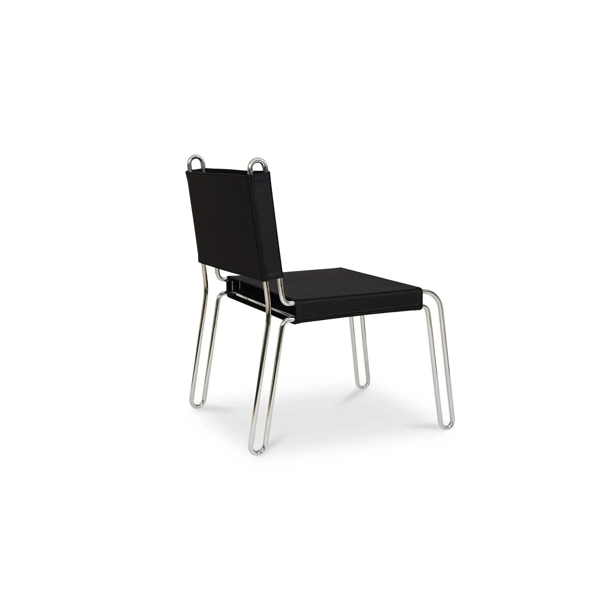 Moe's Home Collection Petra Black Leather Accent Chair - Image 7