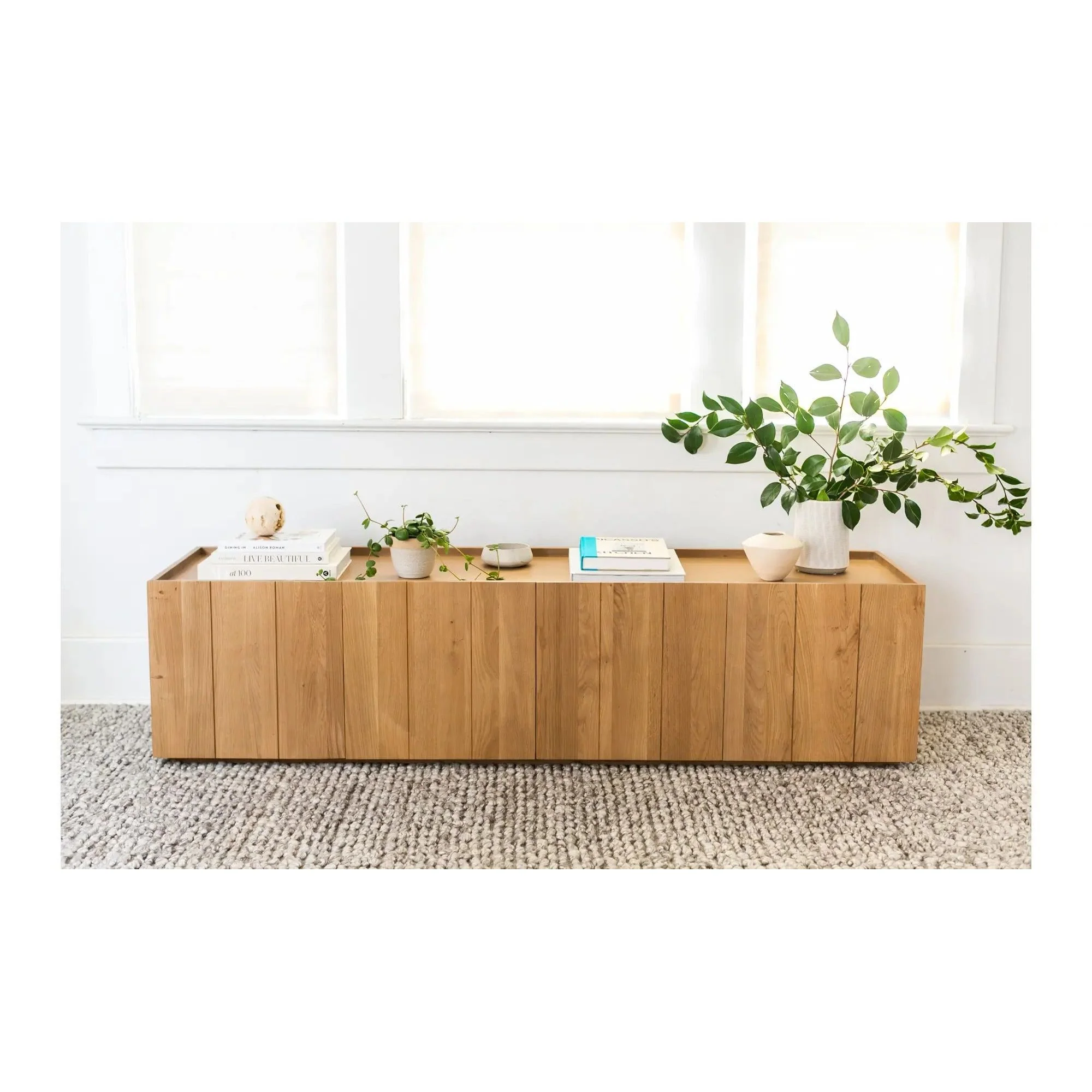 Moe's Home Collection Plank Media Natural Cabinet - Image 2