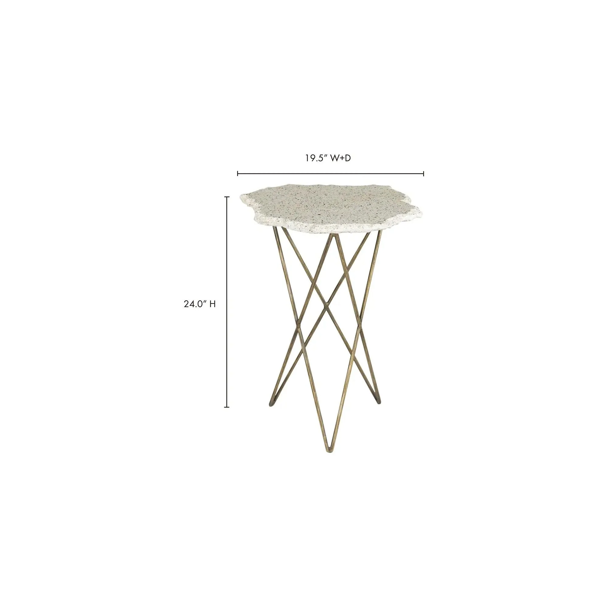 Moe's Home Collection Positano Terrazzo Side Table - Image 5